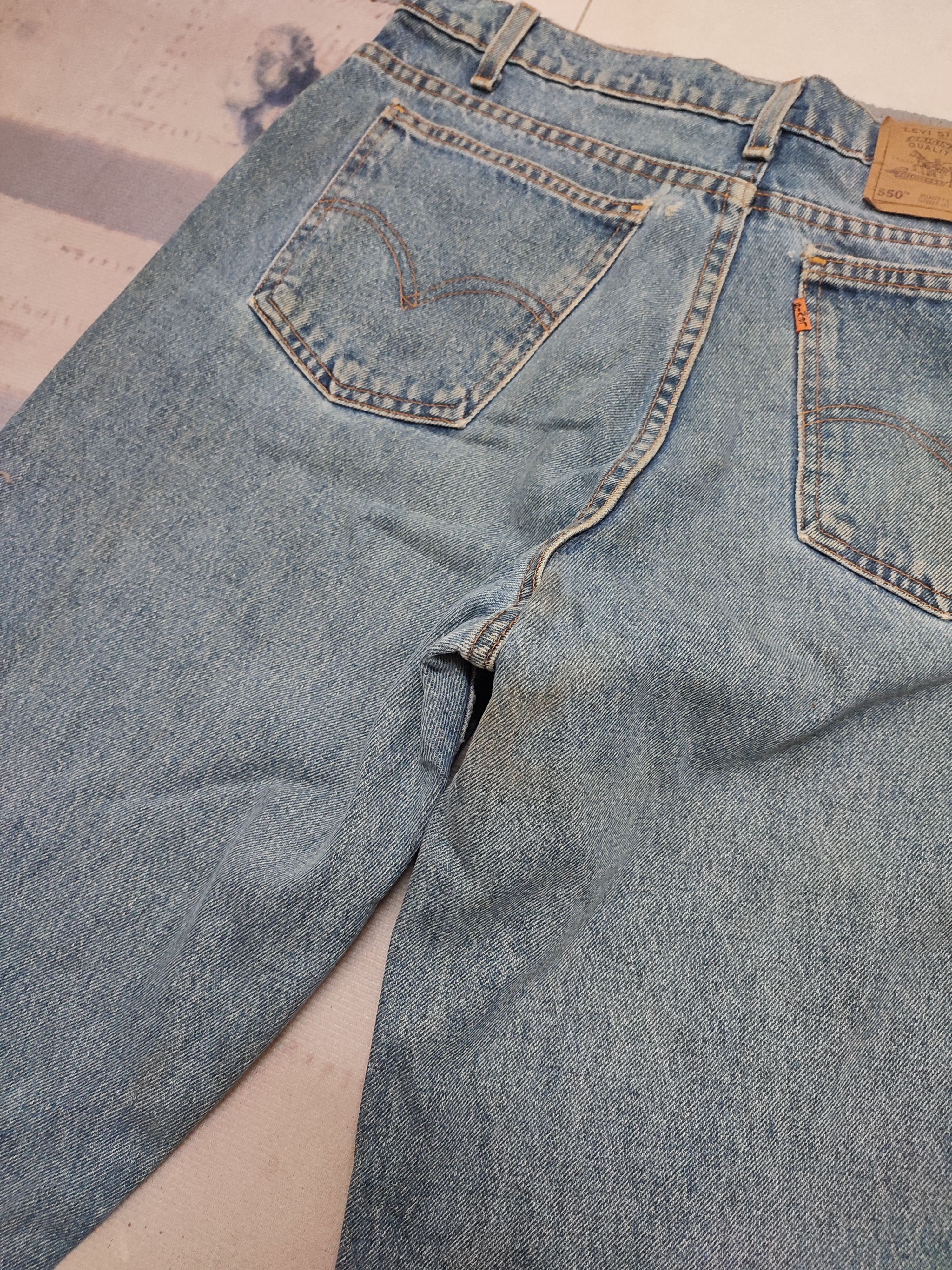 Levi's 💥 Vintage 💥550 Levi's Orange Tag Distressed Denim Size US 36 / EU 52 - 17 Thumbnail