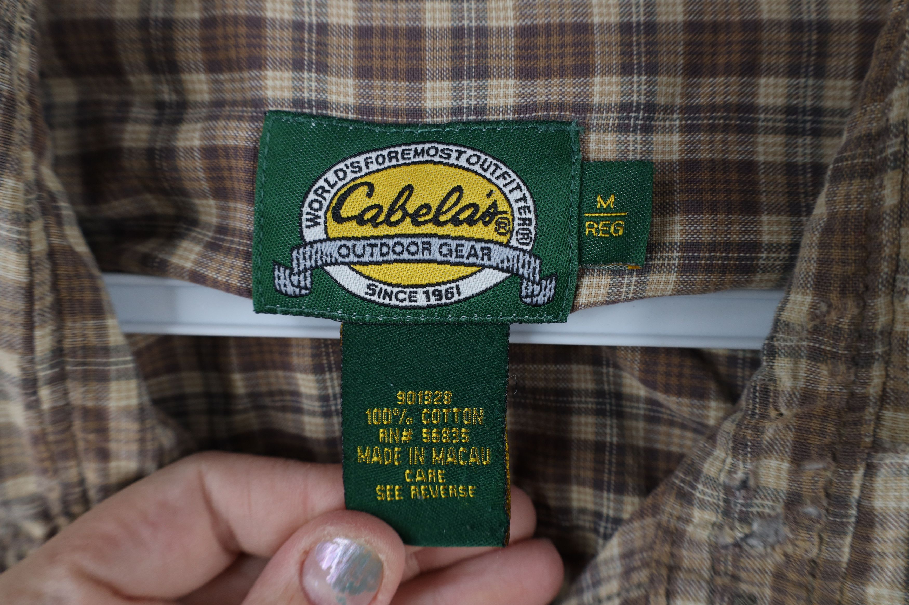 Cabelas × Vintage Vintage Cabelas Double Pocket Collared Button Shirt Plaid Size US M / EU 48-50 / 2 - 10 Thumbnail