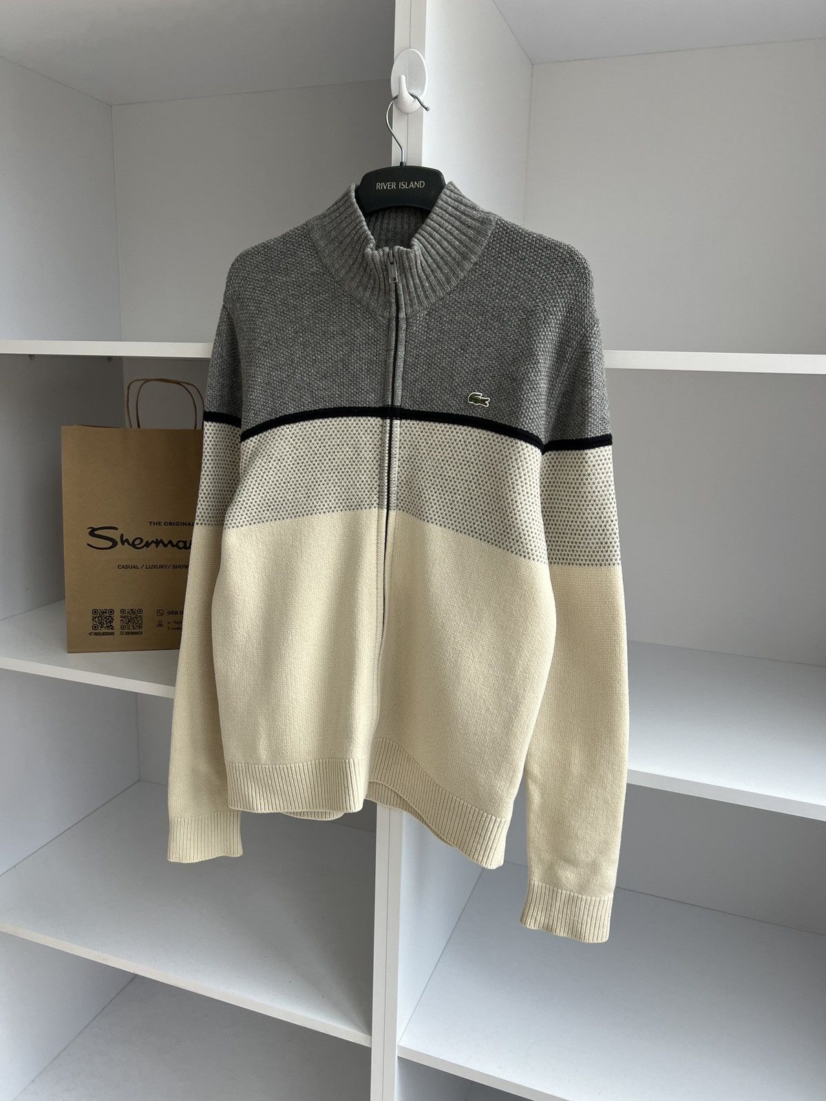 Lacoste × Vintage Vintage Lacoste Zip Sweatshirt Size US L / EU 52-54 / 3 - 6 Thumbnail