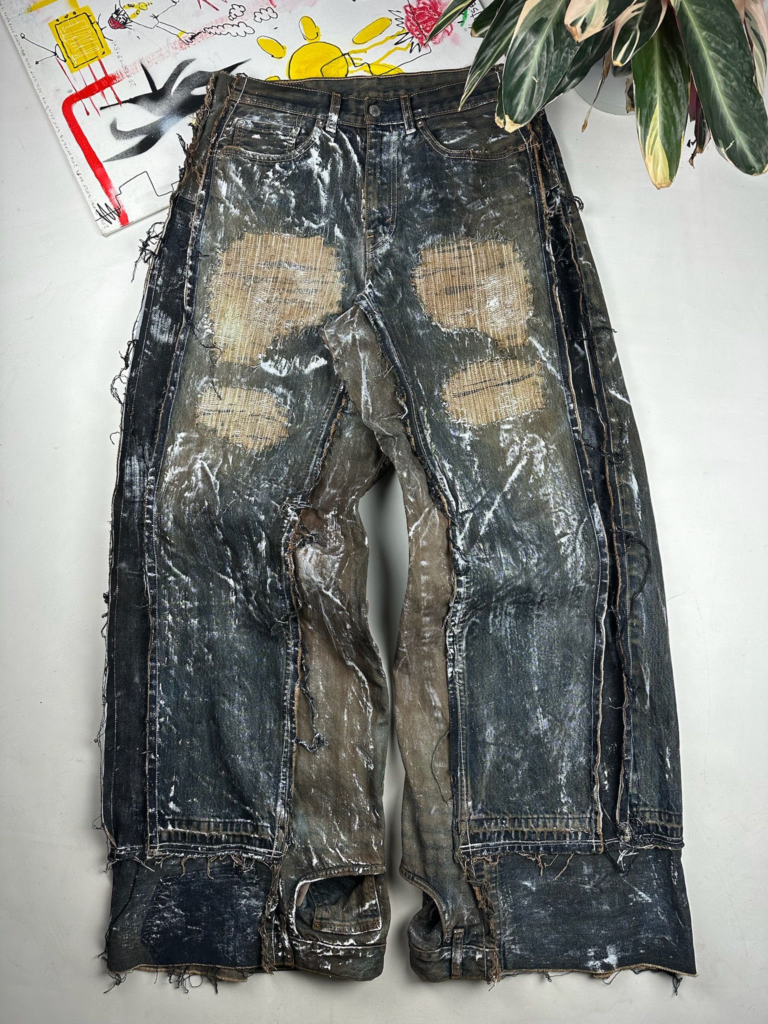 Levi's Vintage Levis Undercover kapital Style Jeans baggy patchwork Size US 34 / EU 50 - 6 Thumbnail