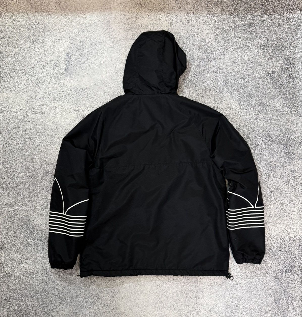 Adidas Adidas Originals Outline Anorak Jacket Black Men M Hooded Size US M / EU 48-50 / 2 - 6 Thumbnail