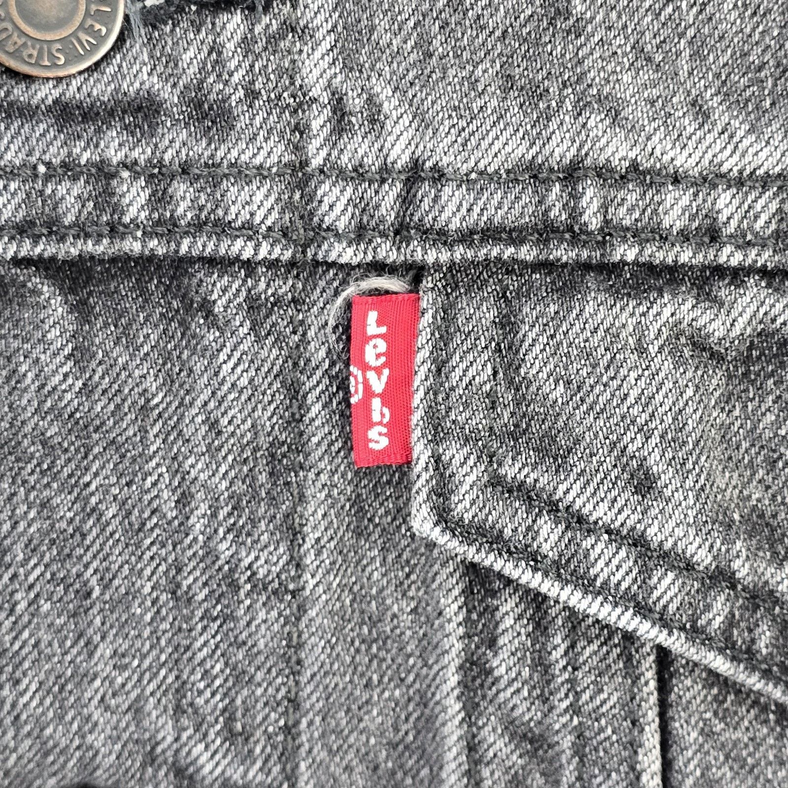 Levi's Levis Denim Trucker Jacket Women's Small Gray Black Size S / US 4 / IT 40 - 4 Thumbnail