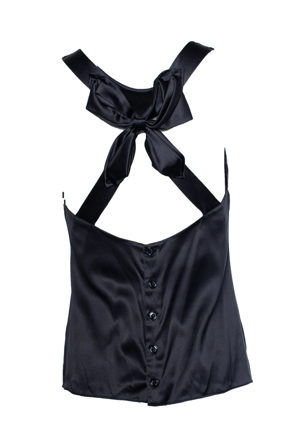 Chanel Chanel, black silk top with bow on the back Size S / US 4 / IT 40 - 1 Thumbnail