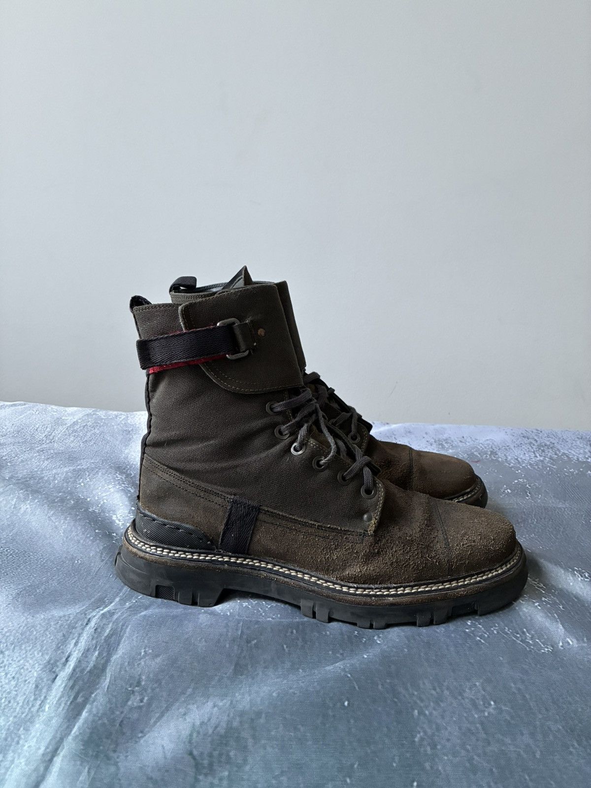 Prada Vintage Linea Rossa Sport Combat Ankle Boots Size US 9 / EU 42 - 4 Thumbnail