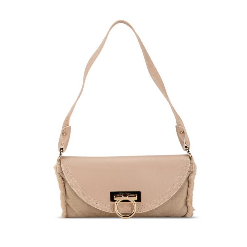 Salvatore Ferragamo Salvatore Ferragamo Salvatore Ferragamo Gancini Leather Shoulder Bag Leather Shoulder Bag EZ-21 4887 in Very Good Condition Size ONE SIZE - 1 Thumbnail