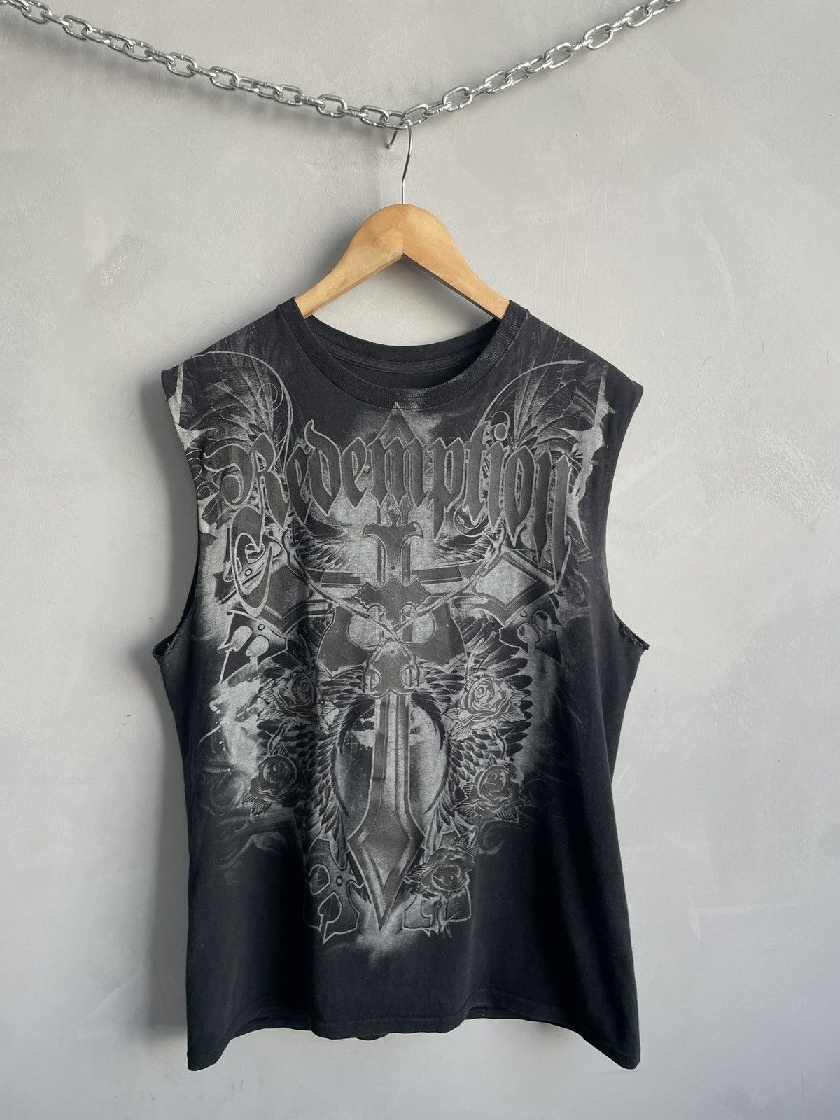 Affliction Faded tank top skull opium affliction style t shirt Size US M / EU 48-50 / 2 - 1 Thumbnail