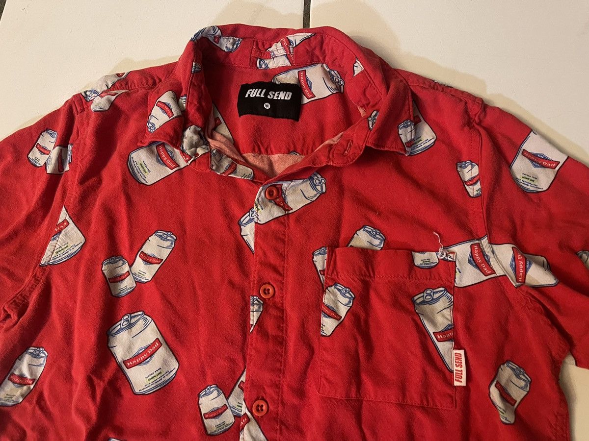 Full Send Happy Dad Hard Seltzer Button Shirt Red Full Send Classics Size US M / EU 48-50 / 2 - 2 Thumbnail