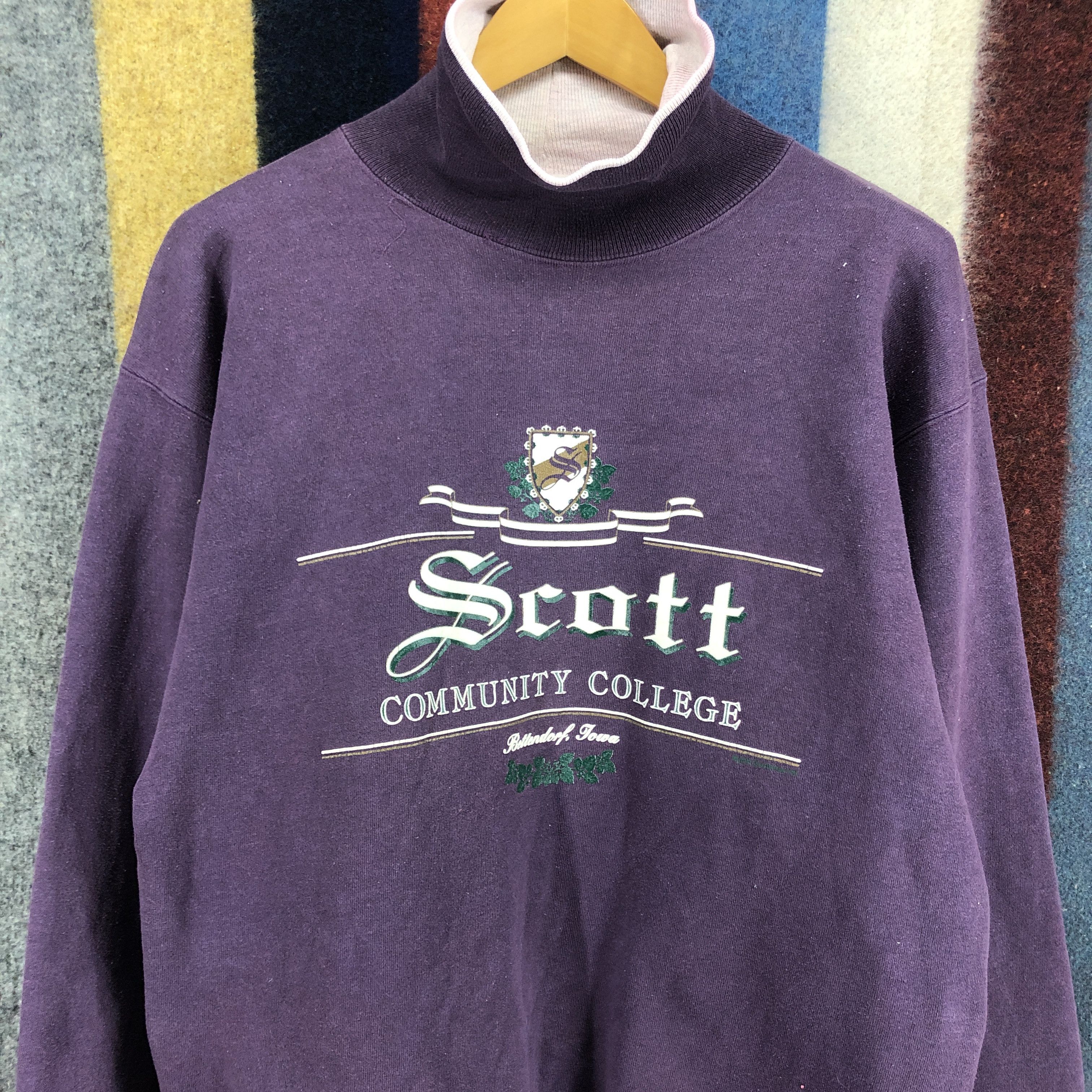 Vintage 90s SCOTT COMUNITY COLLEGE by J&M Sports Sweatshirt #0534/W Size US L / EU 52-54 / 3 - 2 Thumbnail