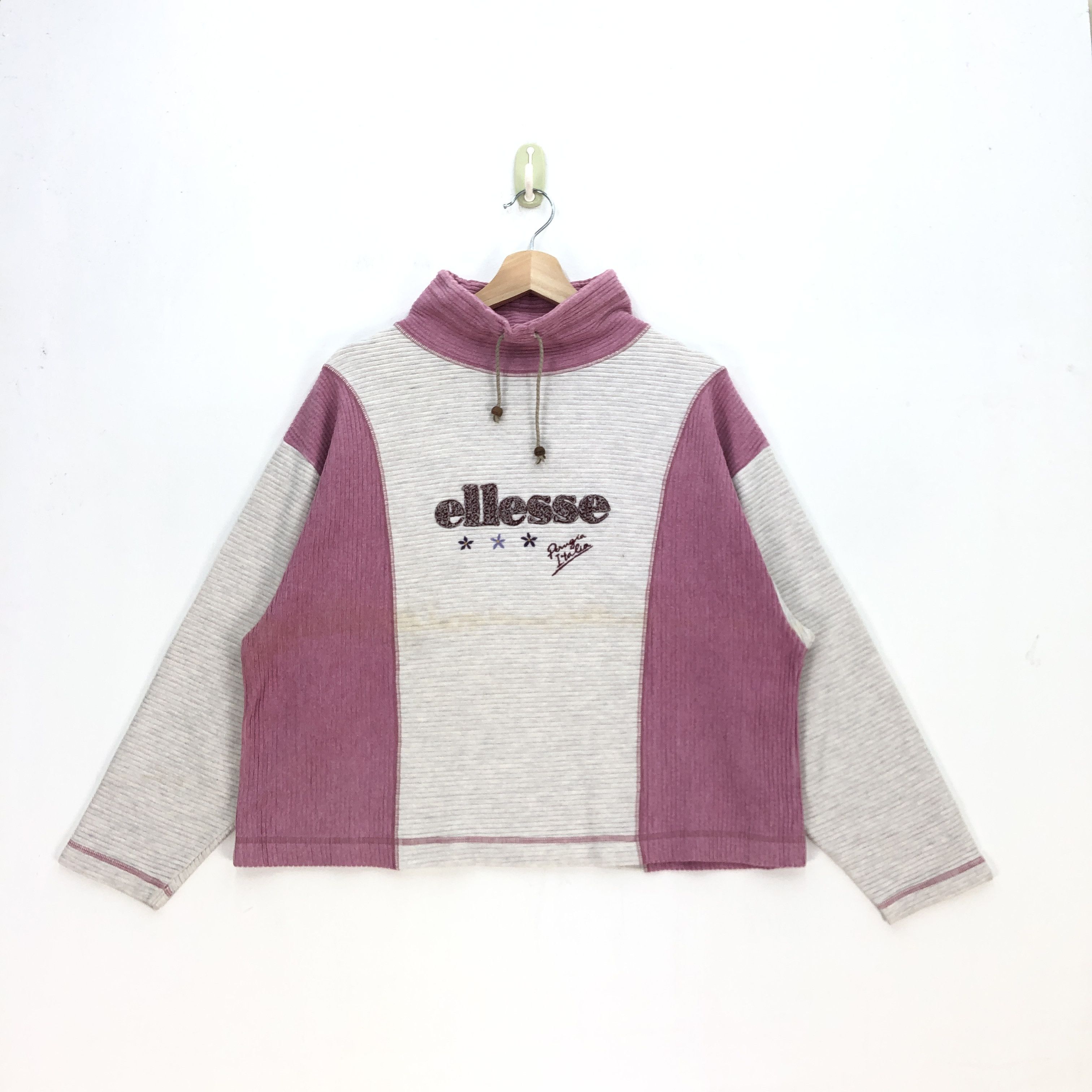 Ellesse × Vintage Vintage 90s Ellesse Sweatshirt Big Embroidered Logo Sweater Size US M / EU 48-50 / 2 - 1 Thumbnail
