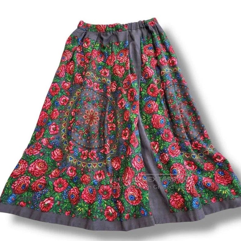 Comme des Garcons Comme des Garcons size F Gray floral skirt Size 25" / US 0 / IT 36 - 1 Thumbnail