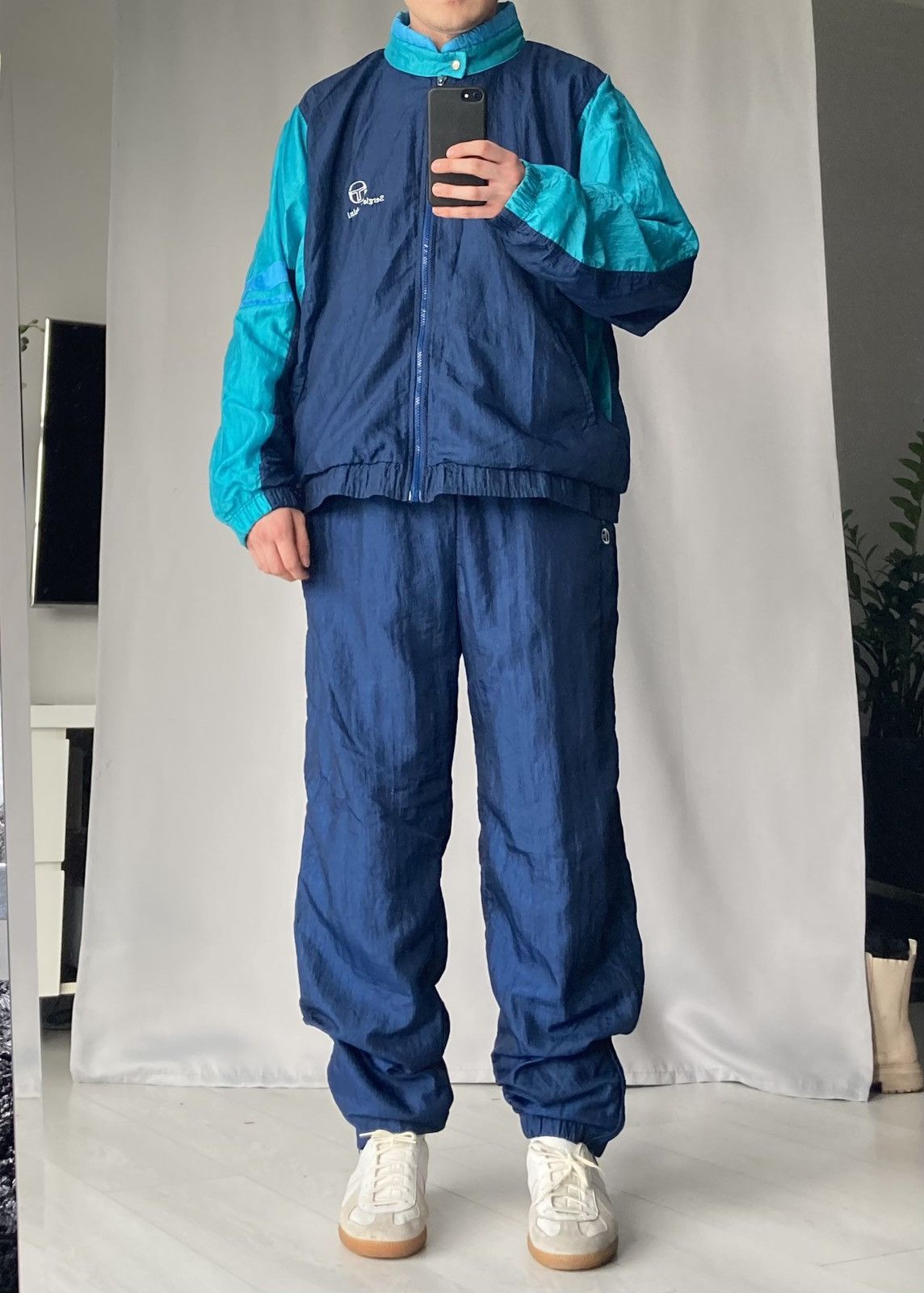 Sergio Tacchini × Vintage Vintage Sergio Tacchini 80s 90s Tracksuit Set Jacket Pants Size US L / EU 52-54 / 3 - 4 Thumbnail