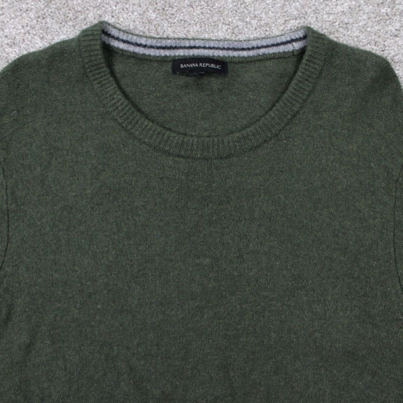 Banana Republic Banana Republic Sweater Mens XL Green Wool Merino L/S Pullover Size US XL / EU 56 / 4 - 5 Thumbnail