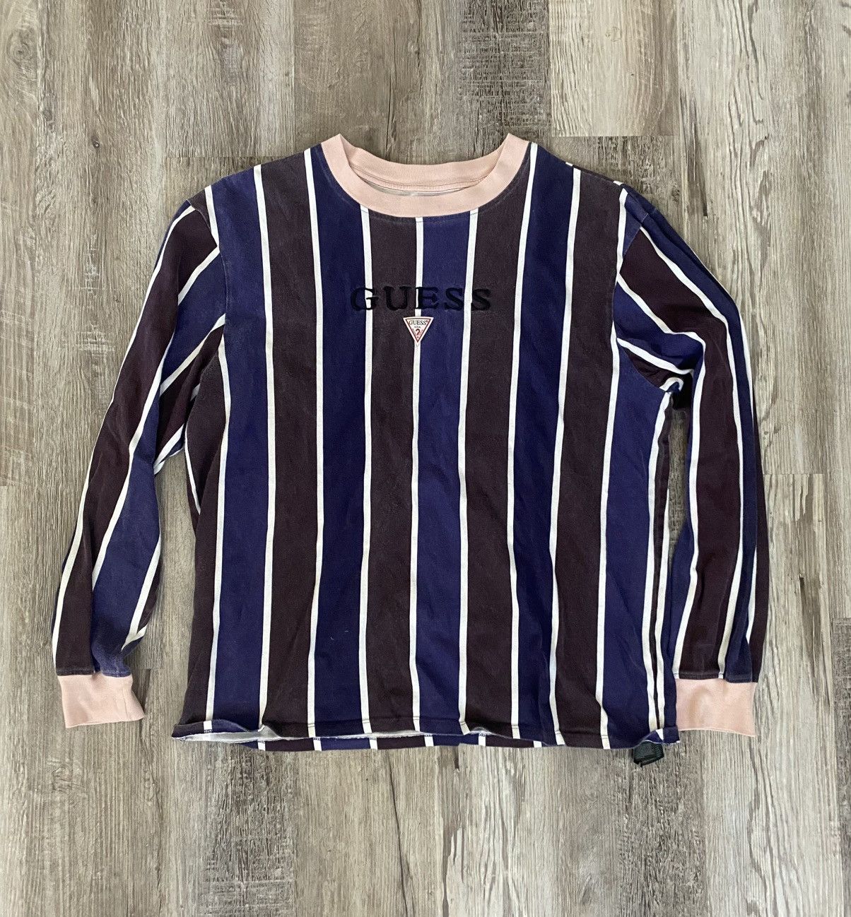 Guess Guess Striped Long Sleeve Tee Size US L / EU 52-54 / 3 - 1 Thumbnail