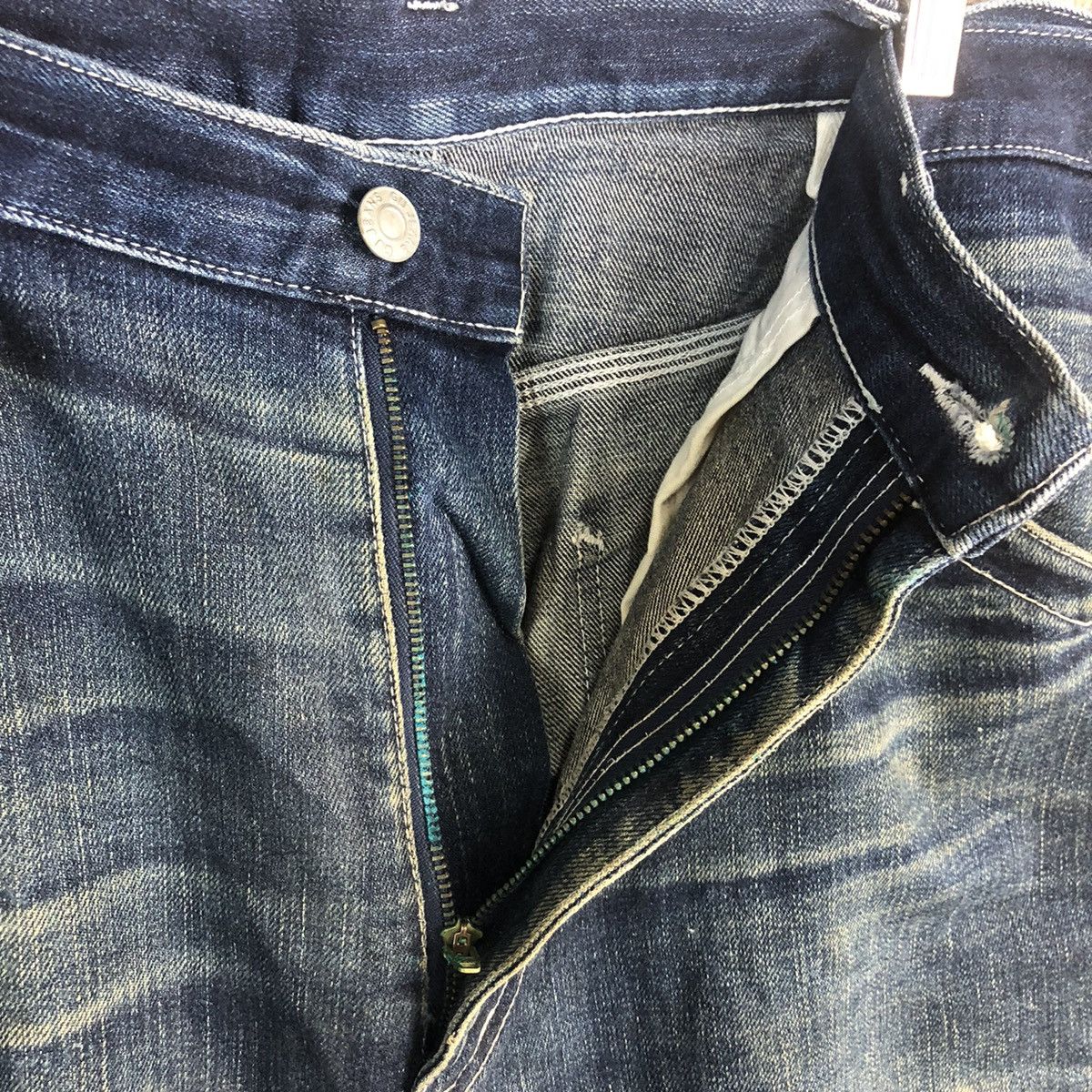 Japanese Brand DL GU Blue faded Denim jeans vintage Pants #C009 Size US 35 - 11 Thumbnail