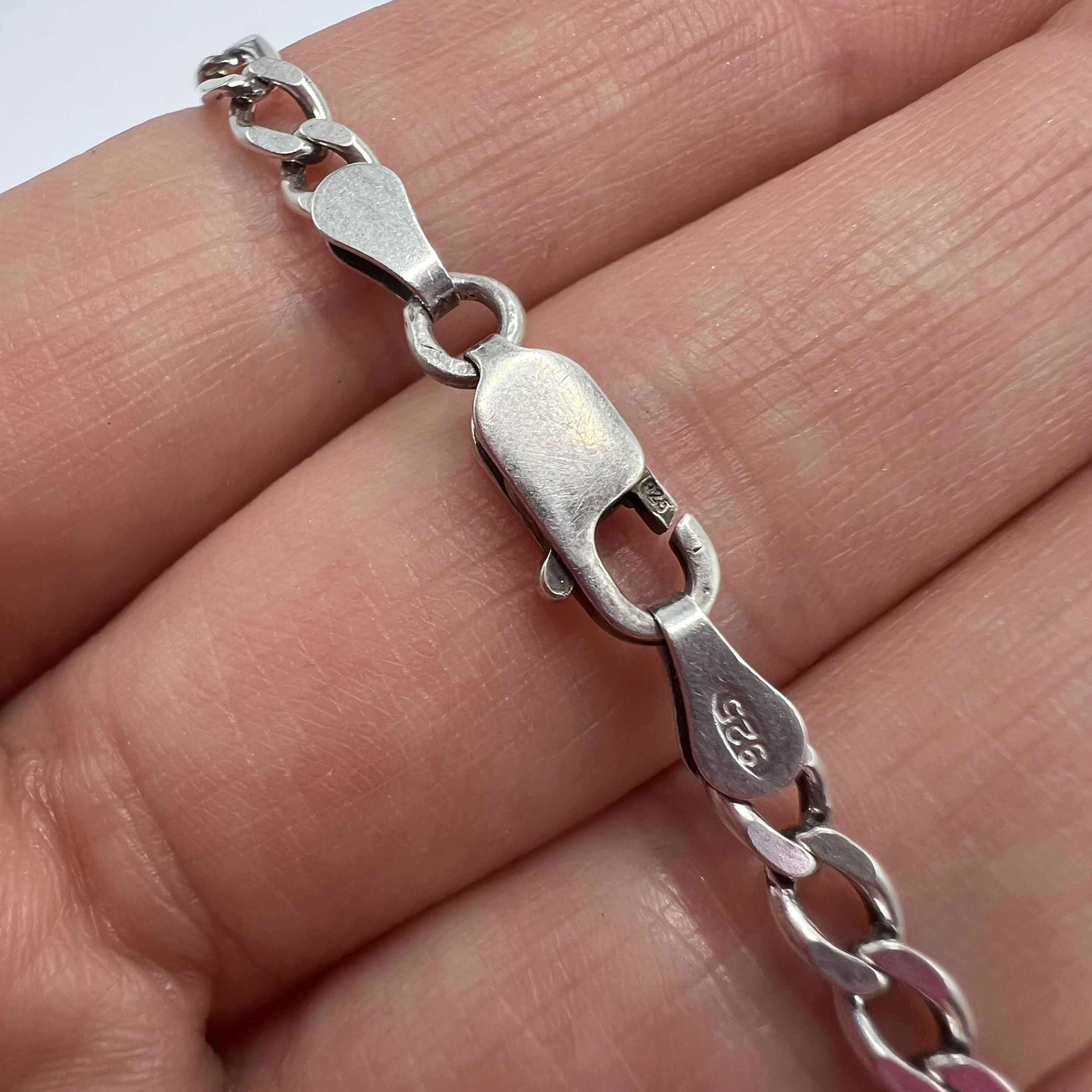 Sterling Silver Vintage Necklace Chain Sterling Silver 925 Jewelry 11.06gr Size ONE SIZE - 6 Thumbnail