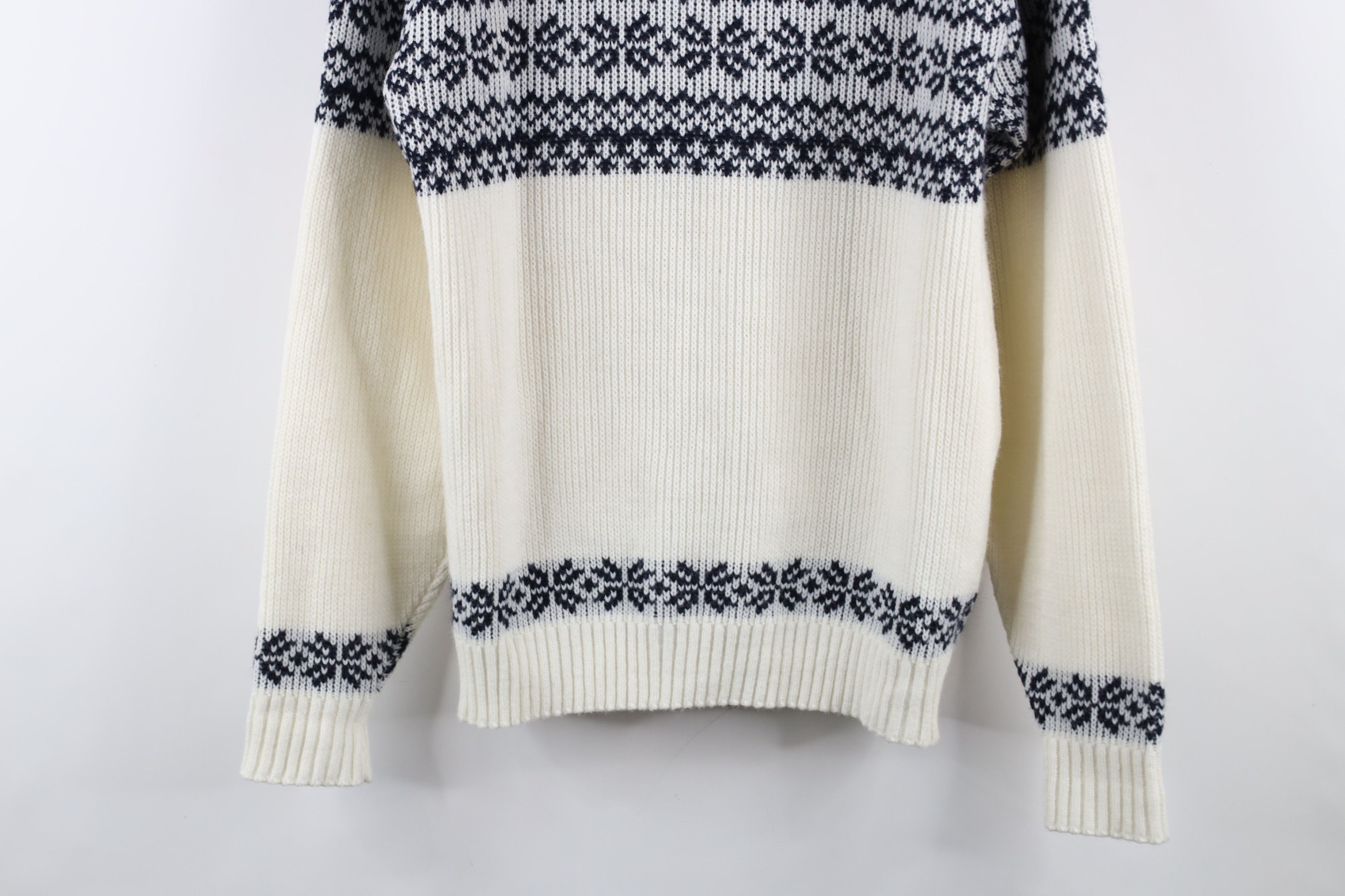 Vintage Vintage 70s Streetwear Fair Isle Knit Crewneck Sweater Size US L / EU 52-54 / 3 - 3 Thumbnail