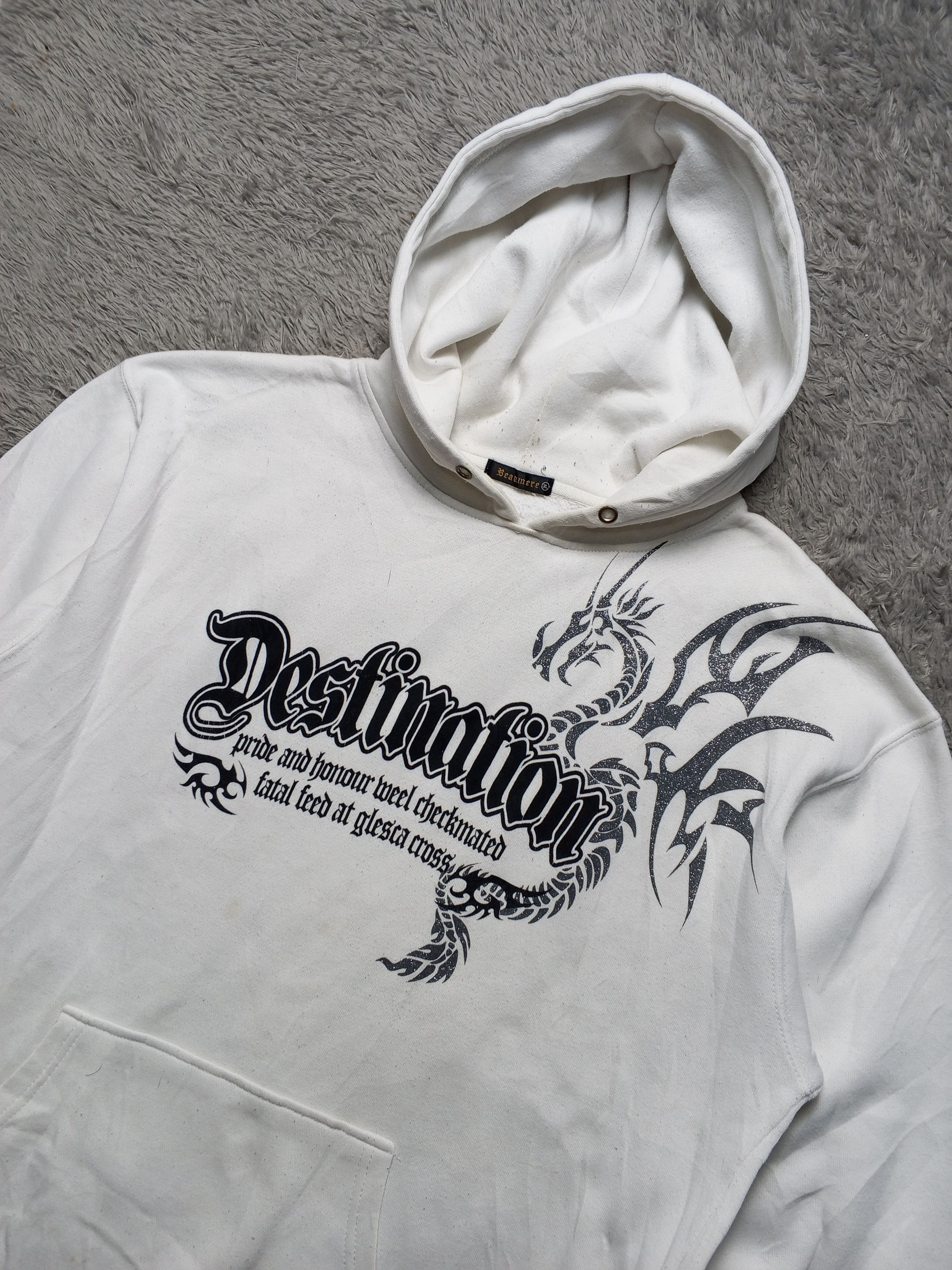 Japanese Brand Dragon Y2k Faux Fur Hoodie Japan Brand Size US XXL / EU 58 / 5 - 3 Thumbnail