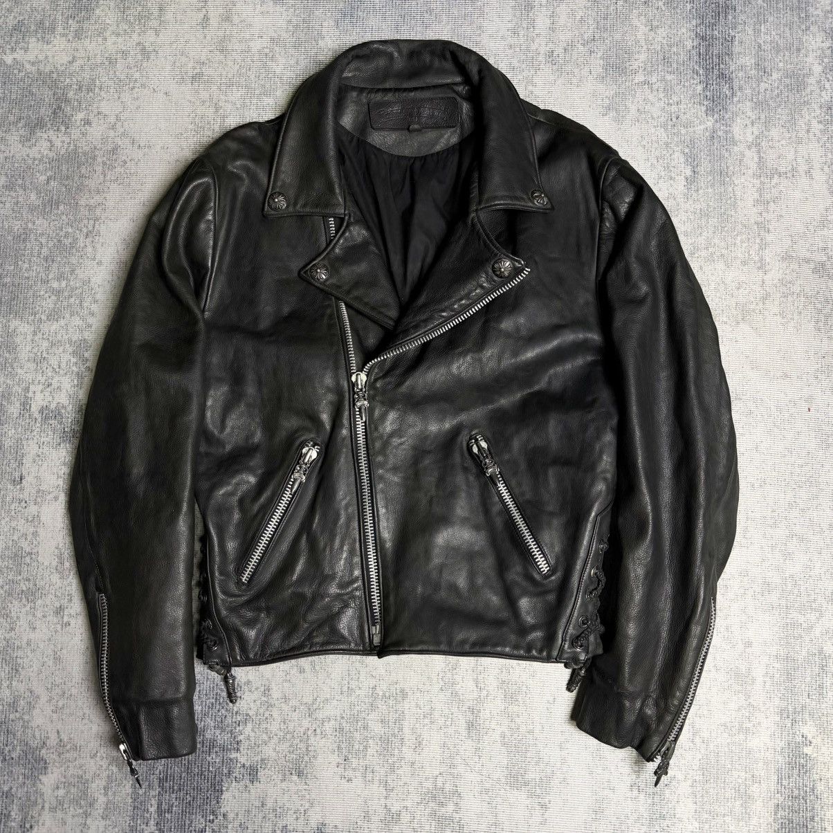 Chrome Hearts RARE! VINTAGE FIRST DAGGER PULL LEATHER JACKET Size US L / EU 52-54 / 3 - 1 Thumbnail