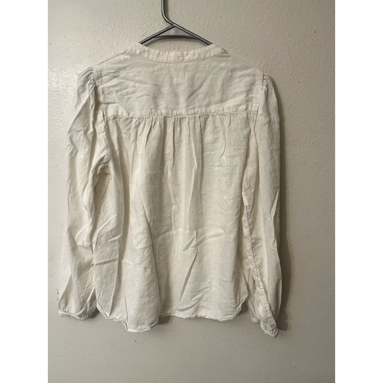 Gap VINTAGE Gap Tunic M White Henley Popover Lagenlook BOHO Size M / US 6-8 / IT 42-44 - 3 Thumbnail
