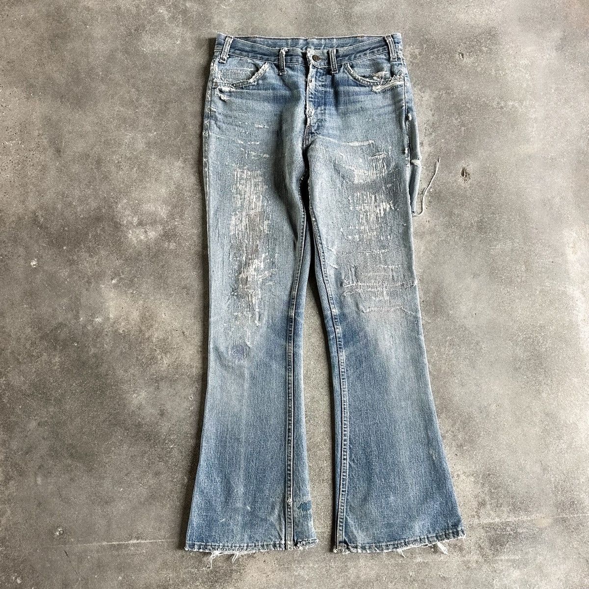 Levi's Vintage Levis THRASHED 646 Repair Flared Denim Size US 31 - 1 Thumbnail