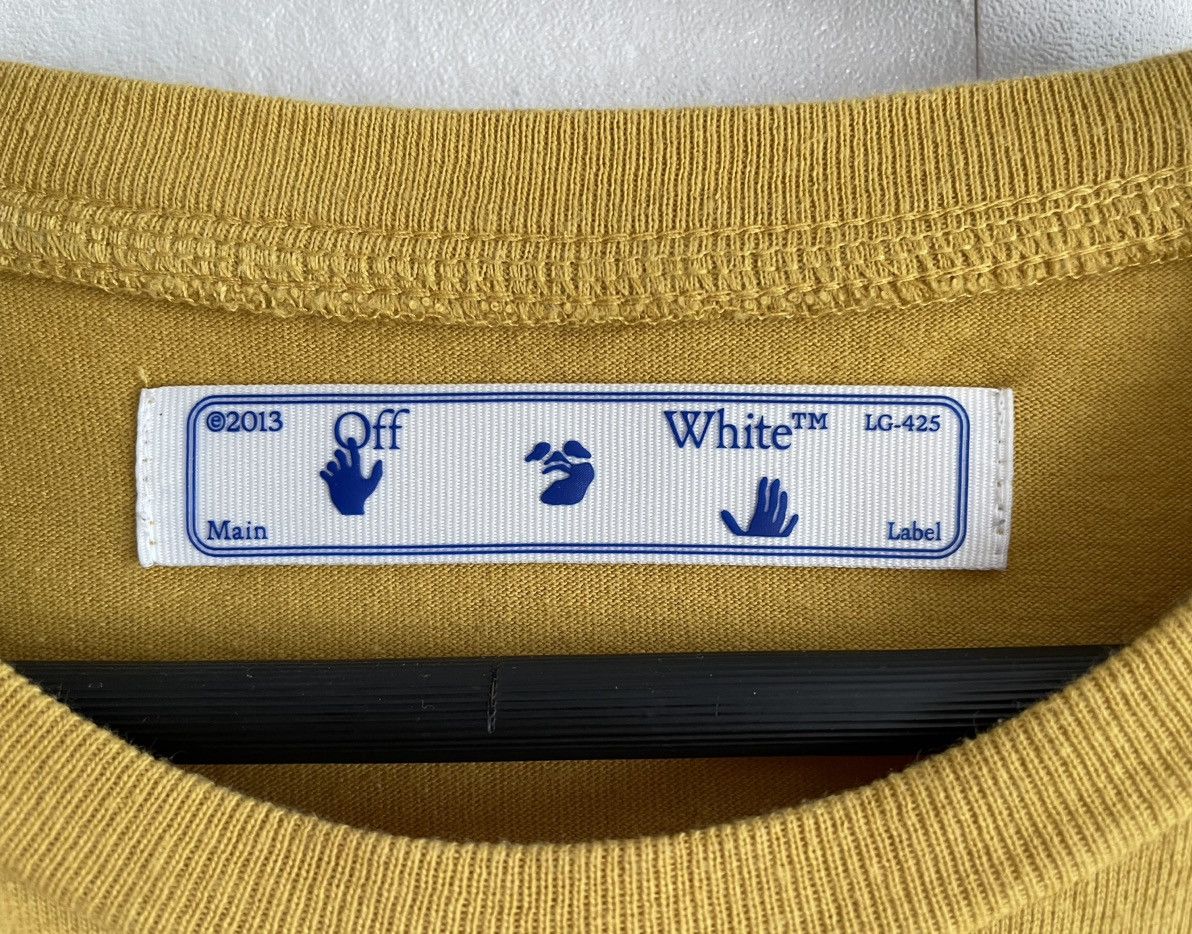 Off-White × Virgil Abloh Off-White Hand Agreement Tee Arrow Logo Yellow L/S T-shirt Size US M / EU 48-50 / 2 - 6 Thumbnail