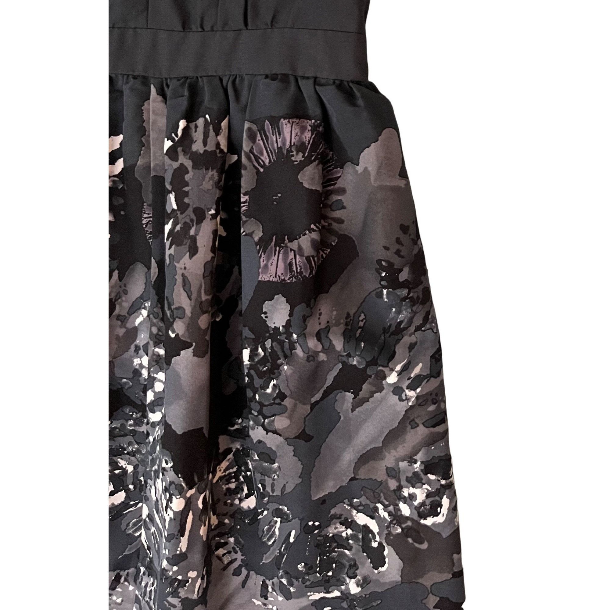Adam Lippes $790 Adam By Adam Lippes 8 Fit & Flare Dress Black Gray Slee Size M / US 6-8 / IT 42-44 - 5 Thumbnail