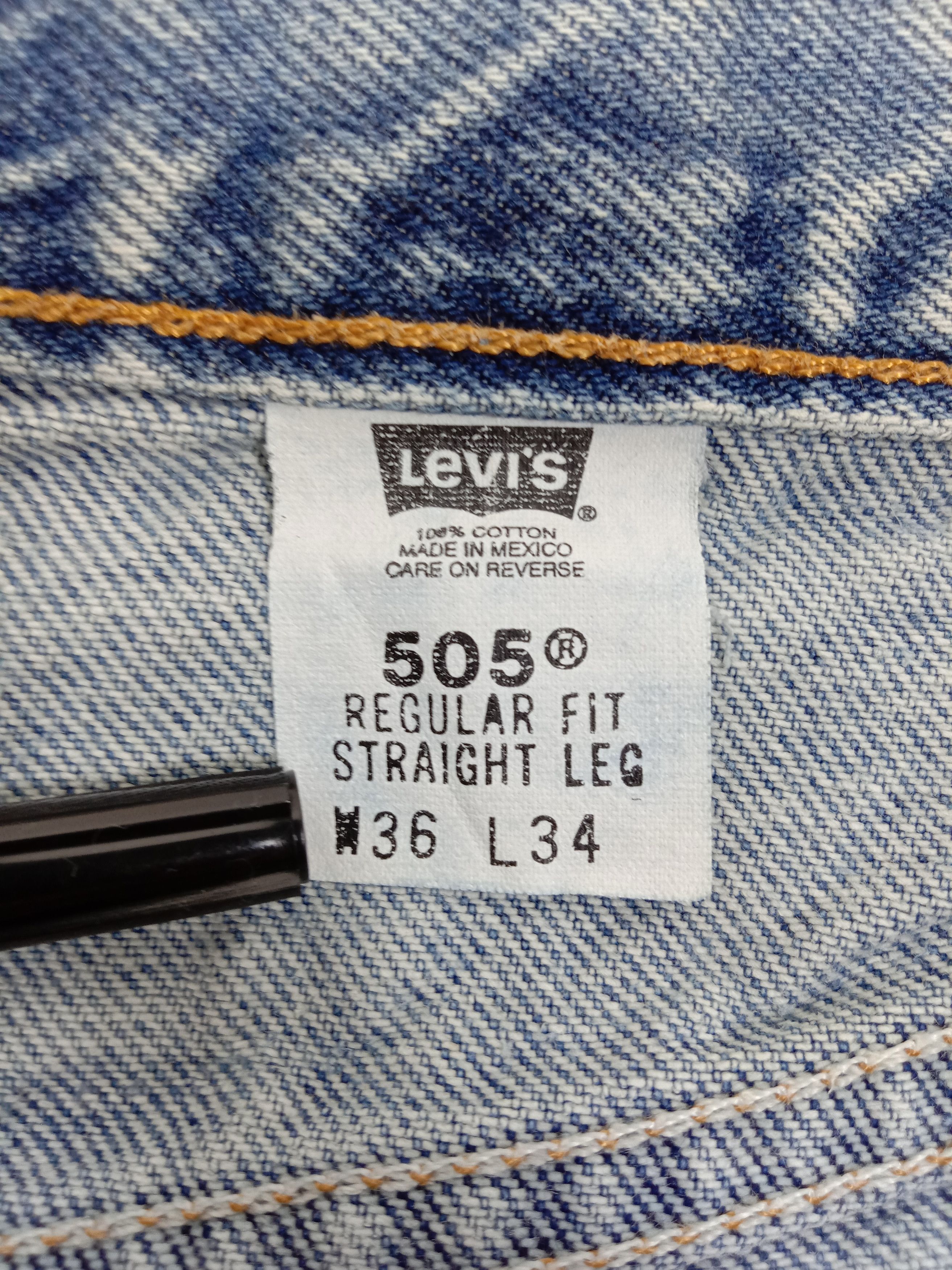 Levi's Vintage Levi’s 505 Jeans Blue Wash Regular Fit Denim Size US 36 / EU 52 - 12 Thumbnail