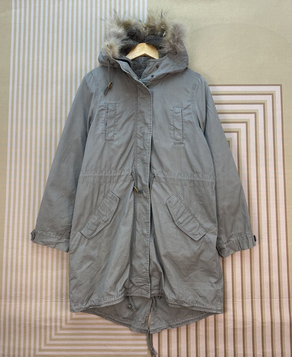 Zara 🫶Vintage Faux Fur Parka Shearling Jacket Size M / US 6-8 / IT 42-44 - 1 Thumbnail