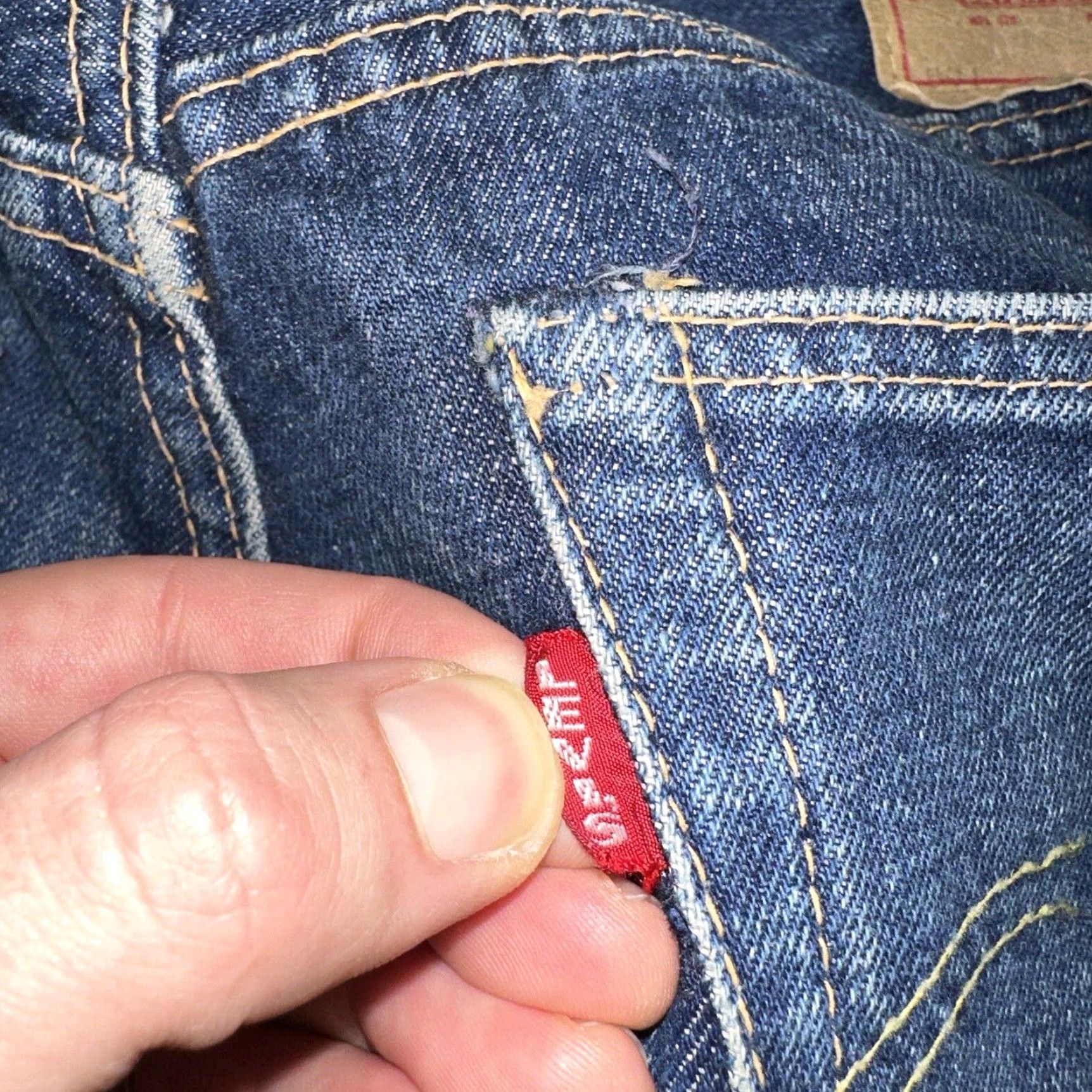 Levi's VINTAGE Levi's 501 Jeans Big E VTG 60s Redline Destroyed Denim 28x28 Blue Jeans Mens Size US 28 / EU 44 - 2 Thumbnail
