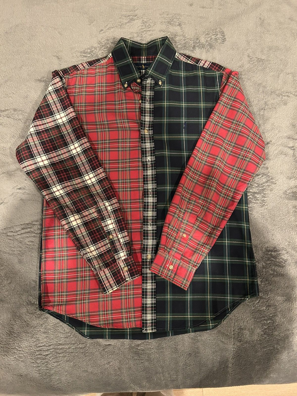 Polo Ralph Lauren Polo Ralph Lauren Patchwork Plaid Button-Up Shirt Size US M / EU 48-50 / 2 - 1 Thumbnail