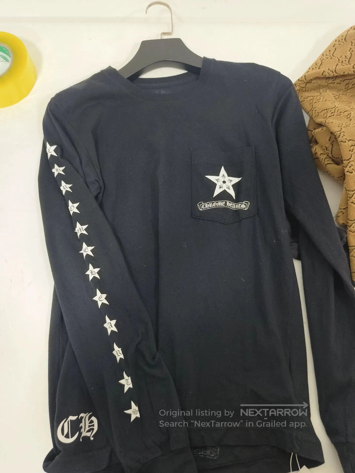 Chrome Hearts black long sleeve shirt with star design. Size US S / EU 44-46 / 1 - 1 Thumbnail