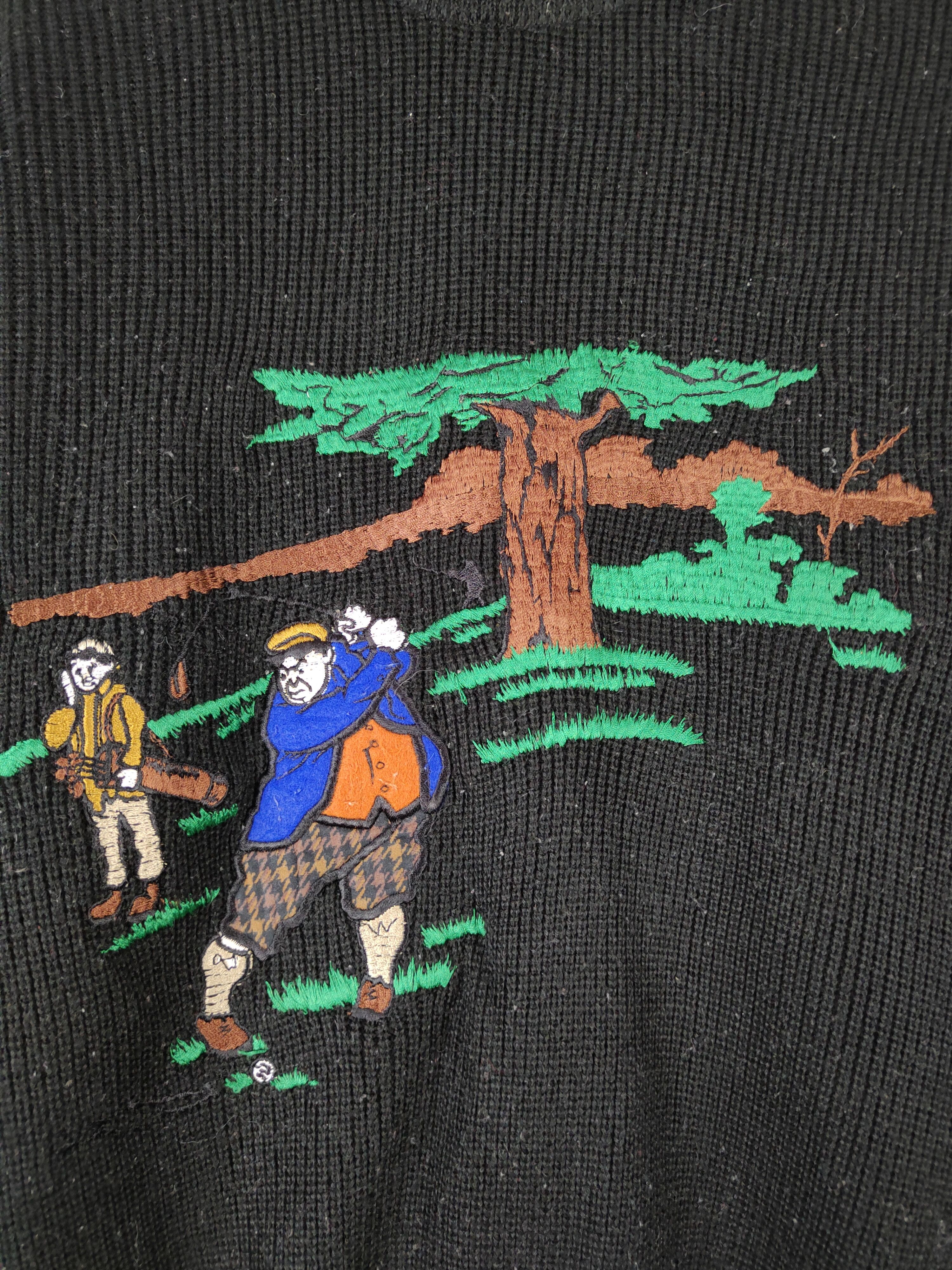 Vintage St.Torosa Black Golfing Knitwear Sweatshirts #W1445 Size US M / EU 48-50 / 2 - 3 Thumbnail