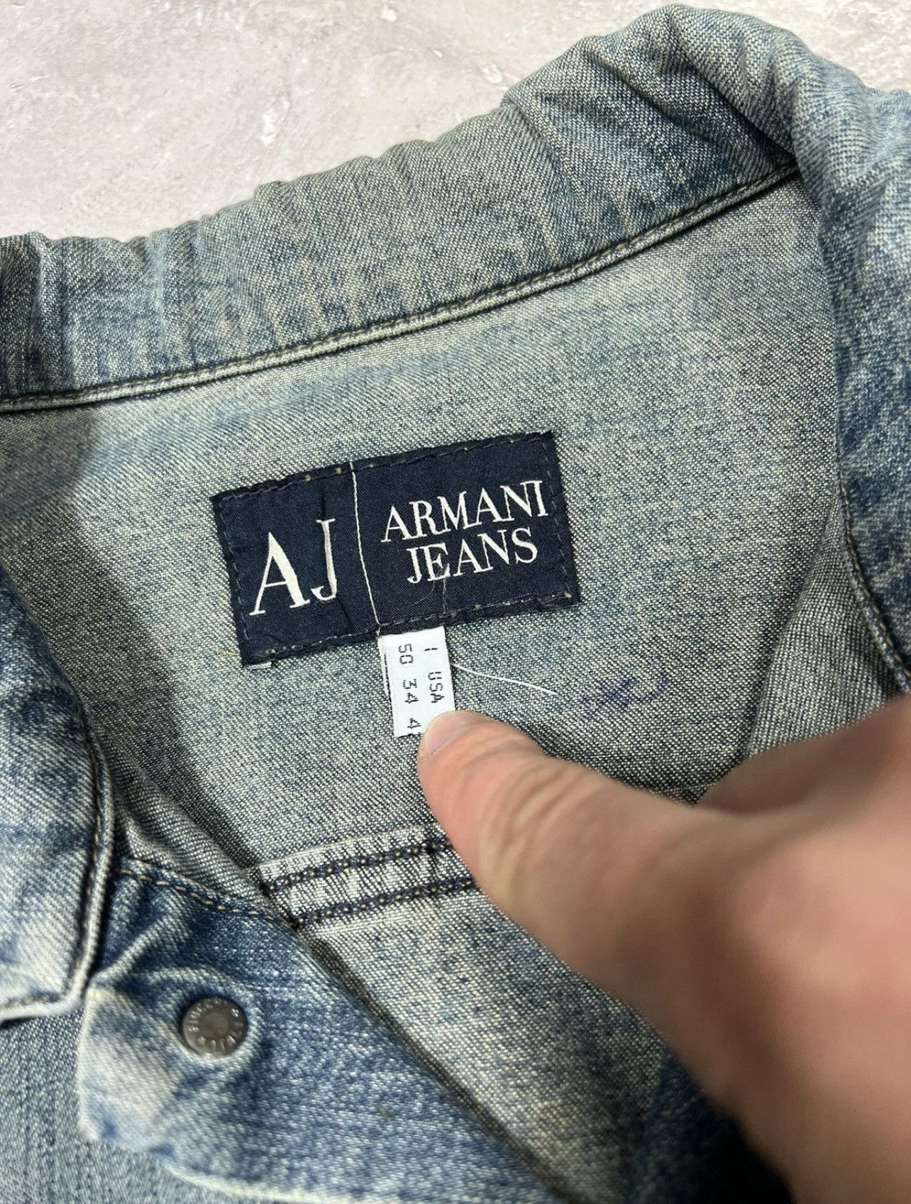 Armani Vintage Armani Jeans Y2k Dinim Jacket Size L / US 10 / IT 46 - 5 Thumbnail