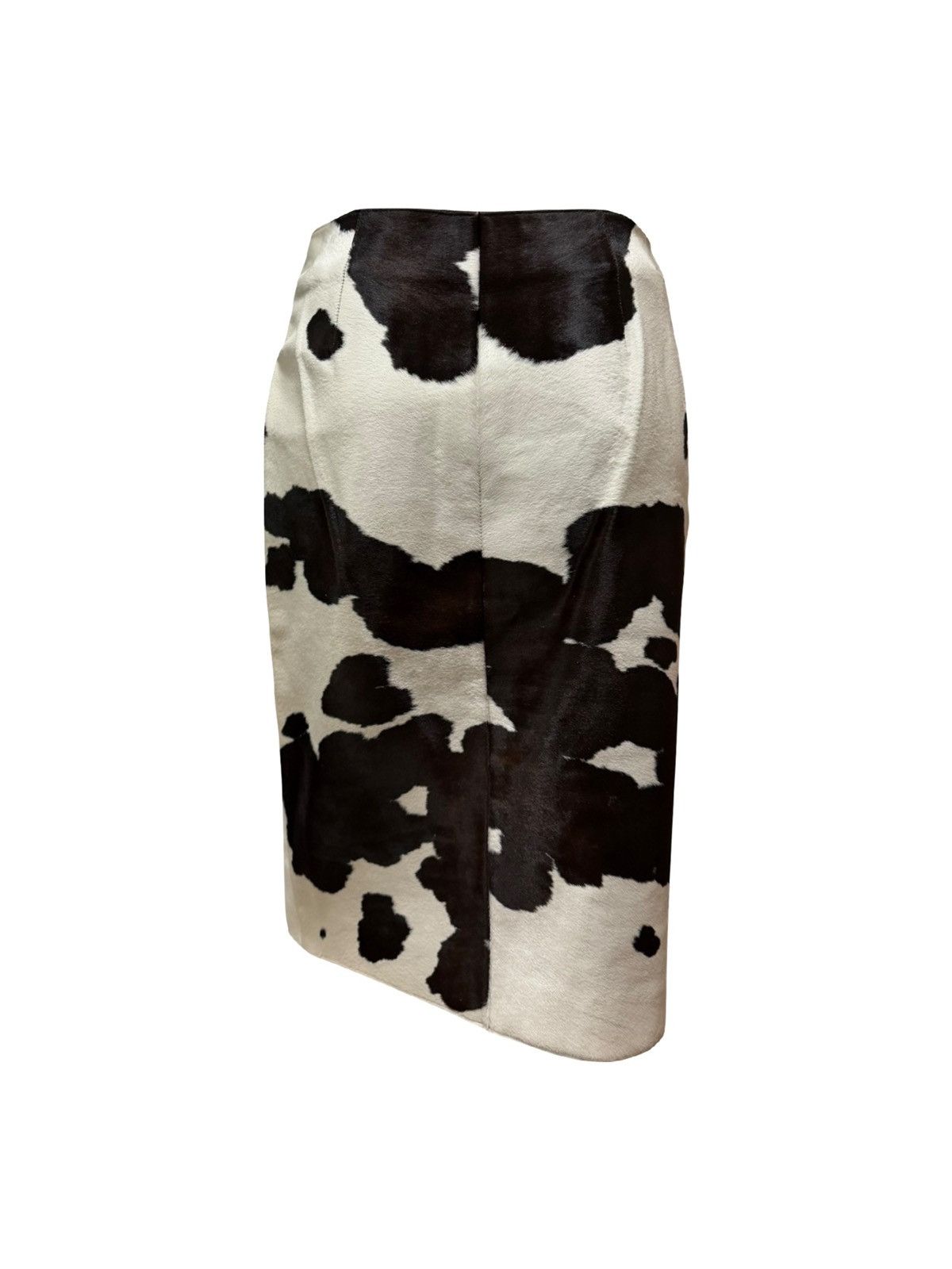 Salvatore Ferragamo SALVATORE FERRAGAMO F/W 2004 Cowhide Leather Midi Skirt Size 26" / US 2 / IT 38 - 2 Thumbnail