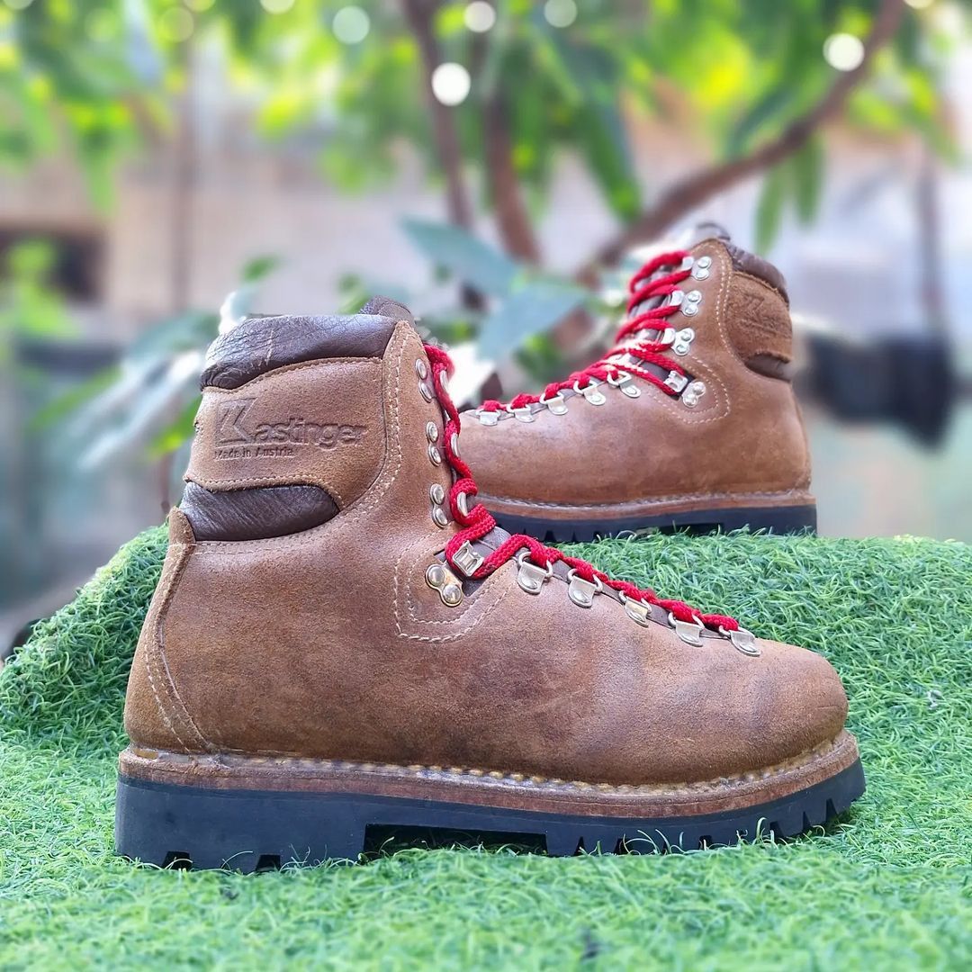 image of Vibram Kastinger 80's Hiking Vintage Boots in Tan, Men's (Size 9.5)