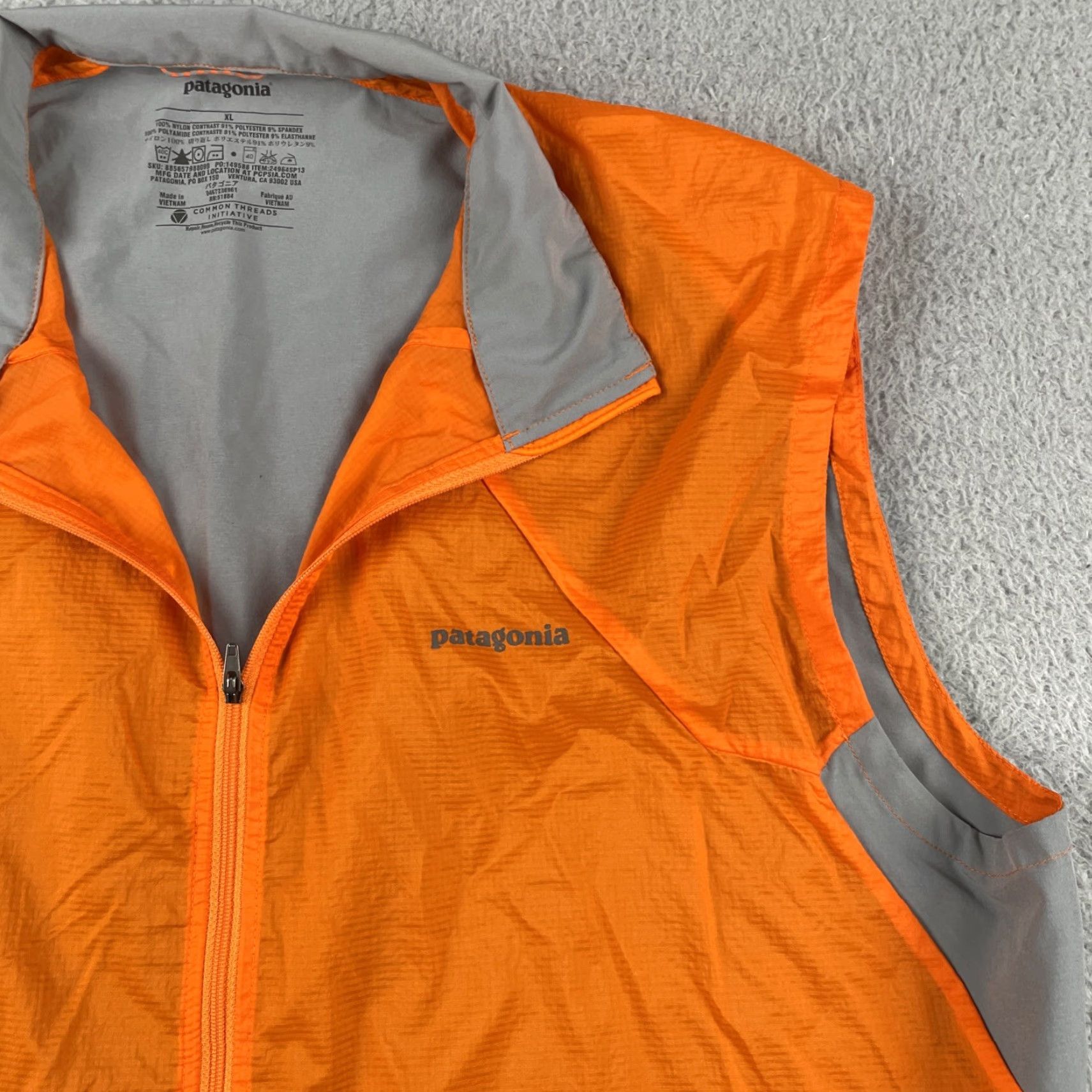 Patagonia Patagonia Windbreaker XL Hazard Orange Reflective Logo Jacket Men Size US XL / EU 56 / 4 - 4 Thumbnail