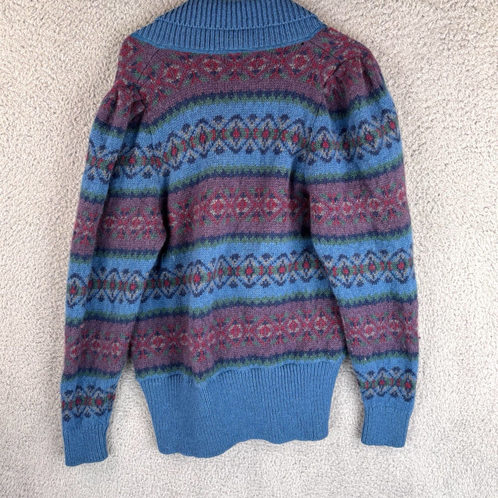 Laura Ashley VINTAGE Laura Ashley Cardigan Sweater Women’s One Size Blue Wool Shawl Collar Size L / US 10 / IT 46 - 5 Thumbnail