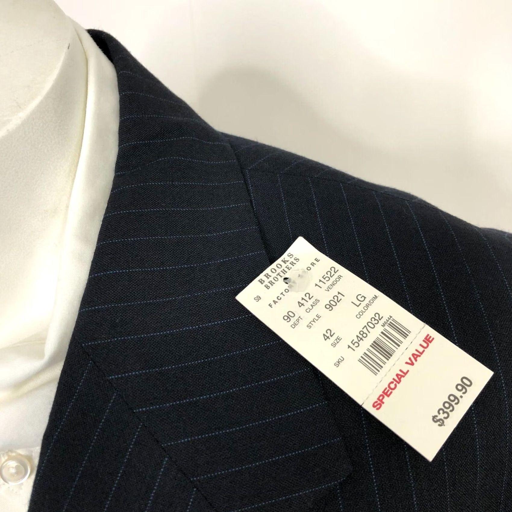 Brooks Brothers Brooks Brothers Suit Jacket Navy Blue 100% Wool Two-Button Big & Tall 46L Men's Regular Coat/Vestless? Size US S / EU 44-46 / 1 - 3 Thumbnail