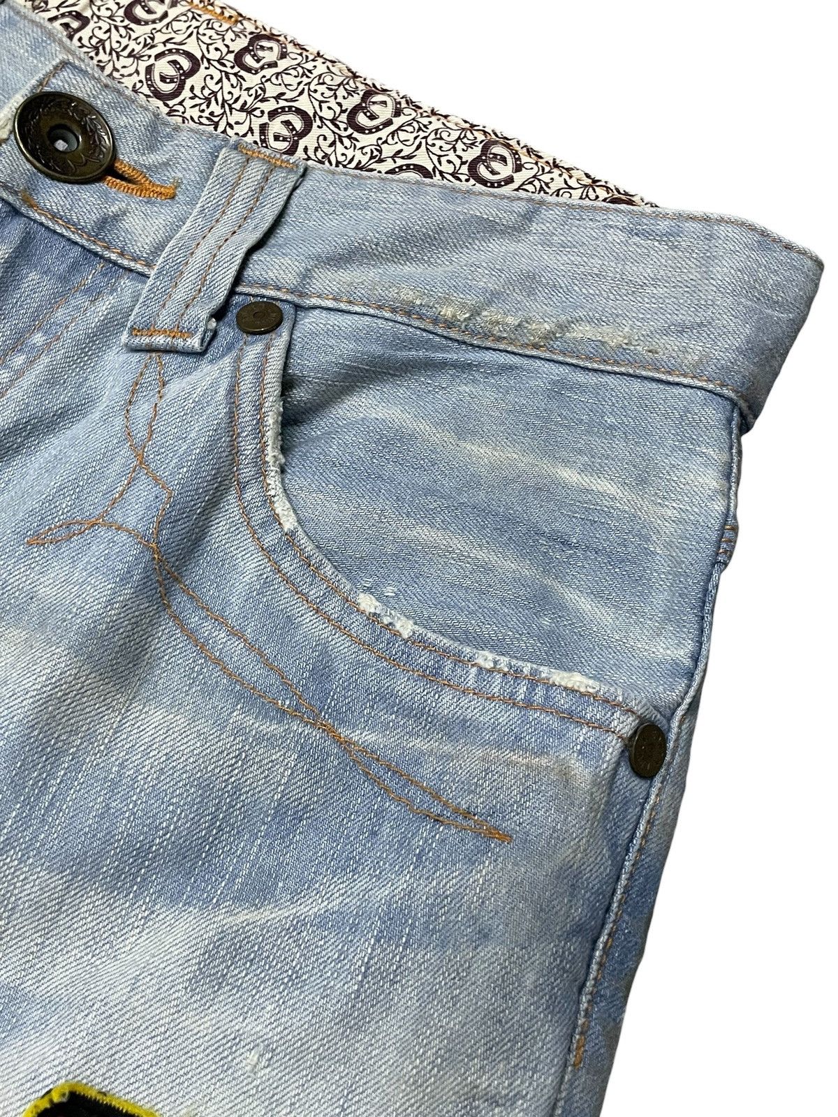 Edwin × Hysteric Glamour × Le Grande Bleu (L.G.B.) Edwin 503 Blue Trip Surf Edition Patched Flared Jeans Size US 30 / EU 46 - 11 Thumbnail