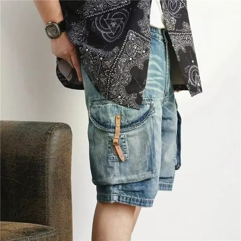 Japanese Brand Retro loose pocket denim shorts Size US 32 / EU 48 - 3 Thumbnail