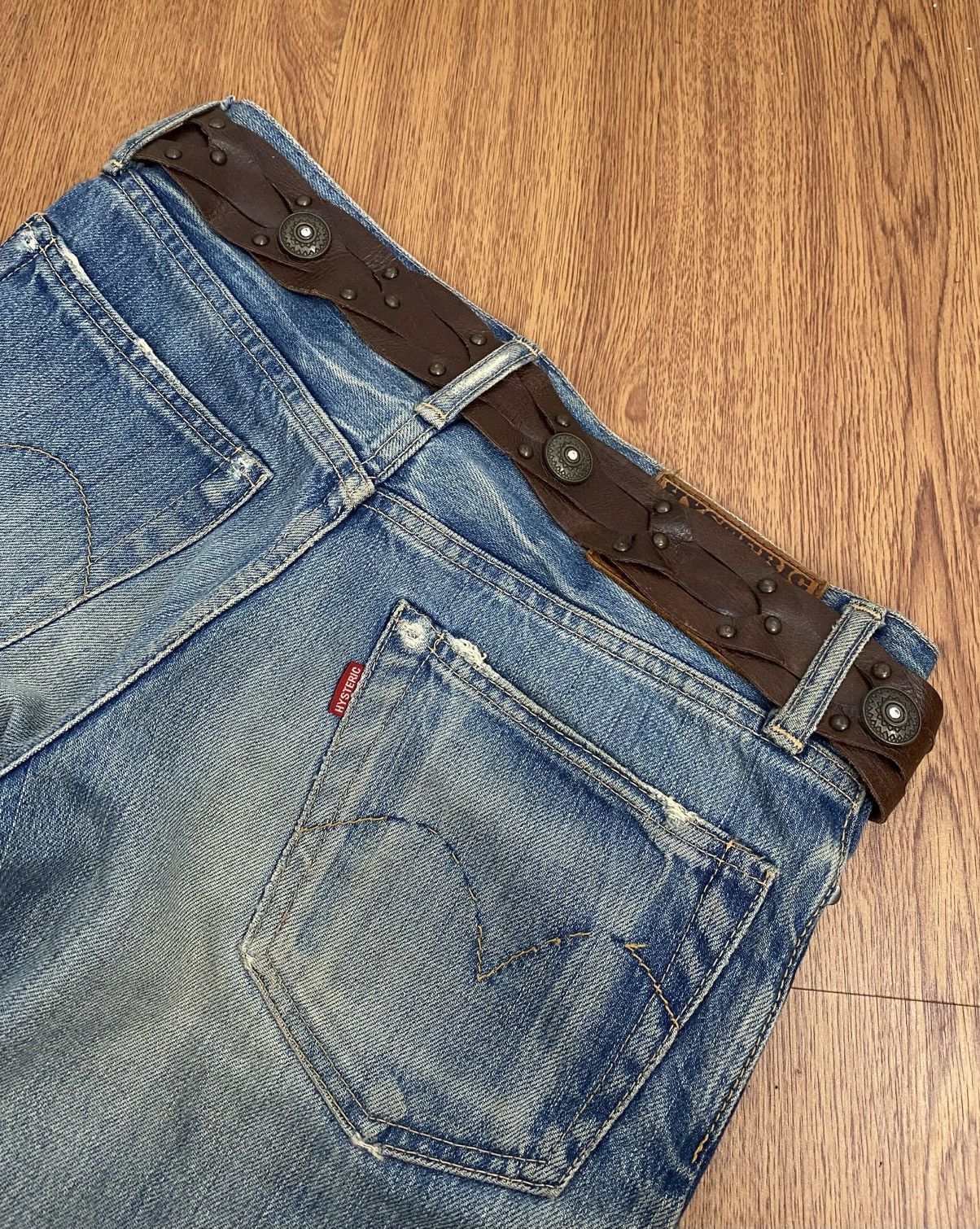 If Six Was Nine × Japanese Brand × KMRii Braided studded crystal leather belt Size ONE SIZE - 3 Thumbnail