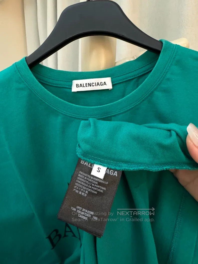 Balenciaga Balenciaga T-Shirt Short Sleeve Lake Green Size US S / EU 44-46 / 1 - 6 Thumbnail