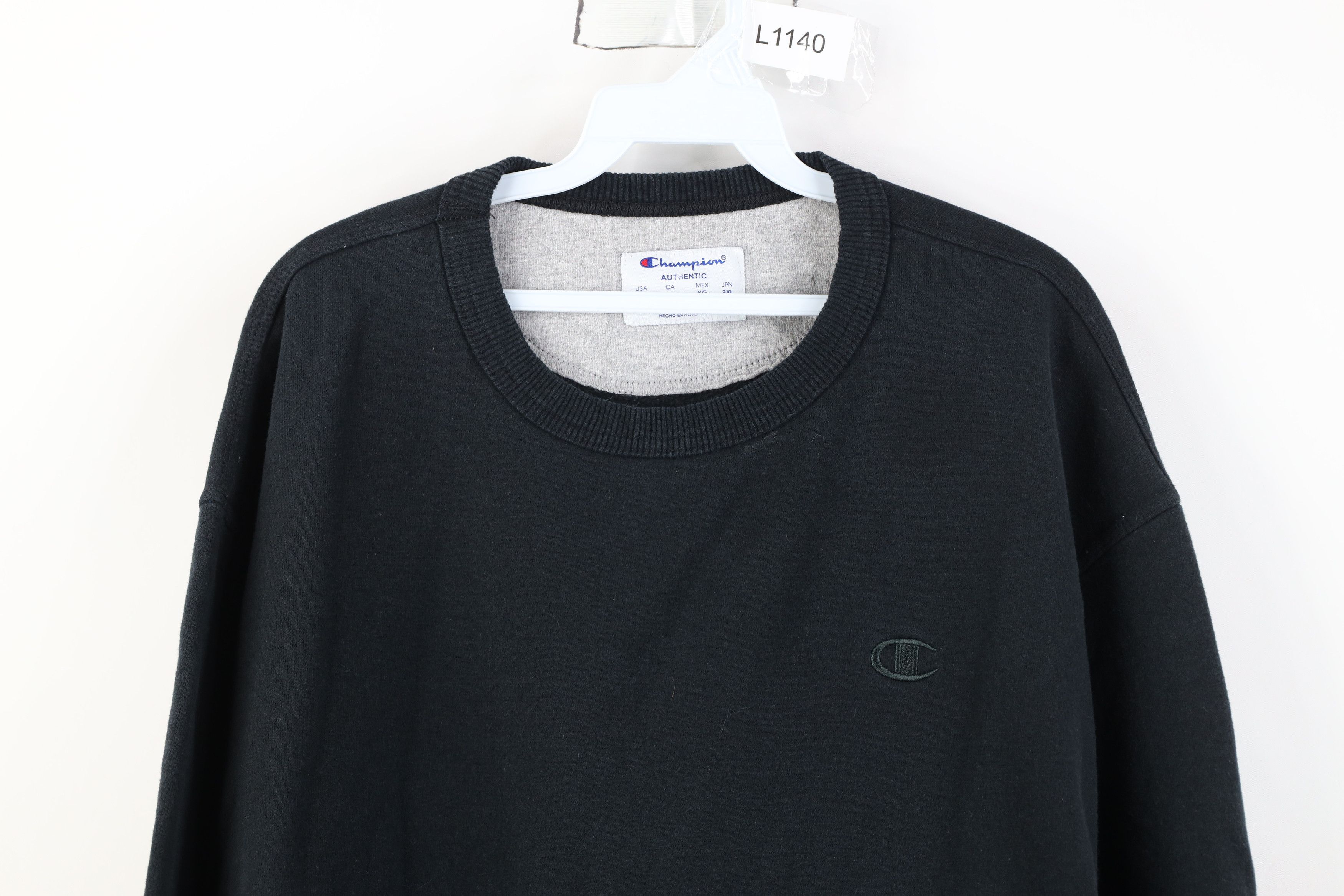 Champion Vintage Champion Monochrome Crewneck Sweatshirt Black Size US XL / EU 56 / 4 - 2 Thumbnail