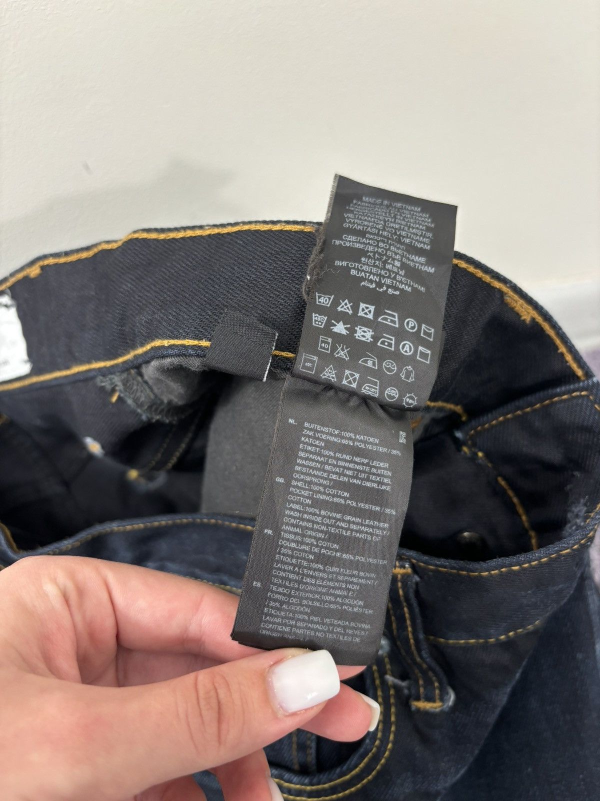 G-Star Vintage G-Star Raw Avant Garde Hype Navy Denim Biker Jeans Size US 33 - 18 Thumbnail