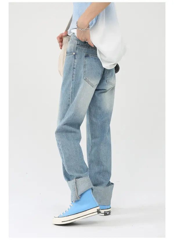 Japanese Brand Japanese style straight-leg personality denim trousers Size US 32 / EU 48 - 6 Thumbnail