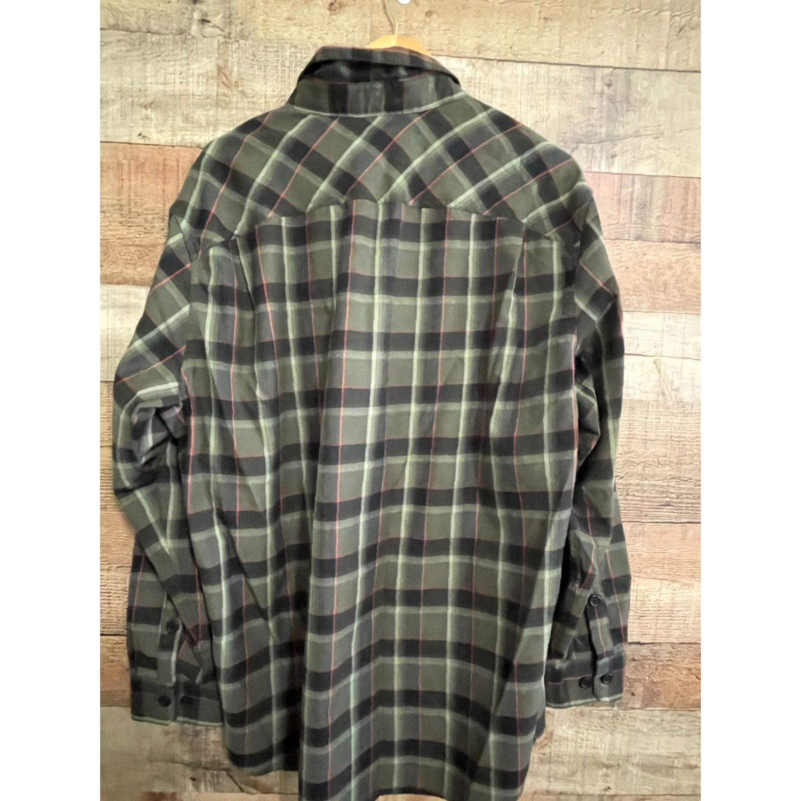 Vintage Alaskan Hardgear Mens Long-Sleeve Button-Front Shirt Plaid Size L Green Size US L / EU 52-54 / 3 - 3 Thumbnail