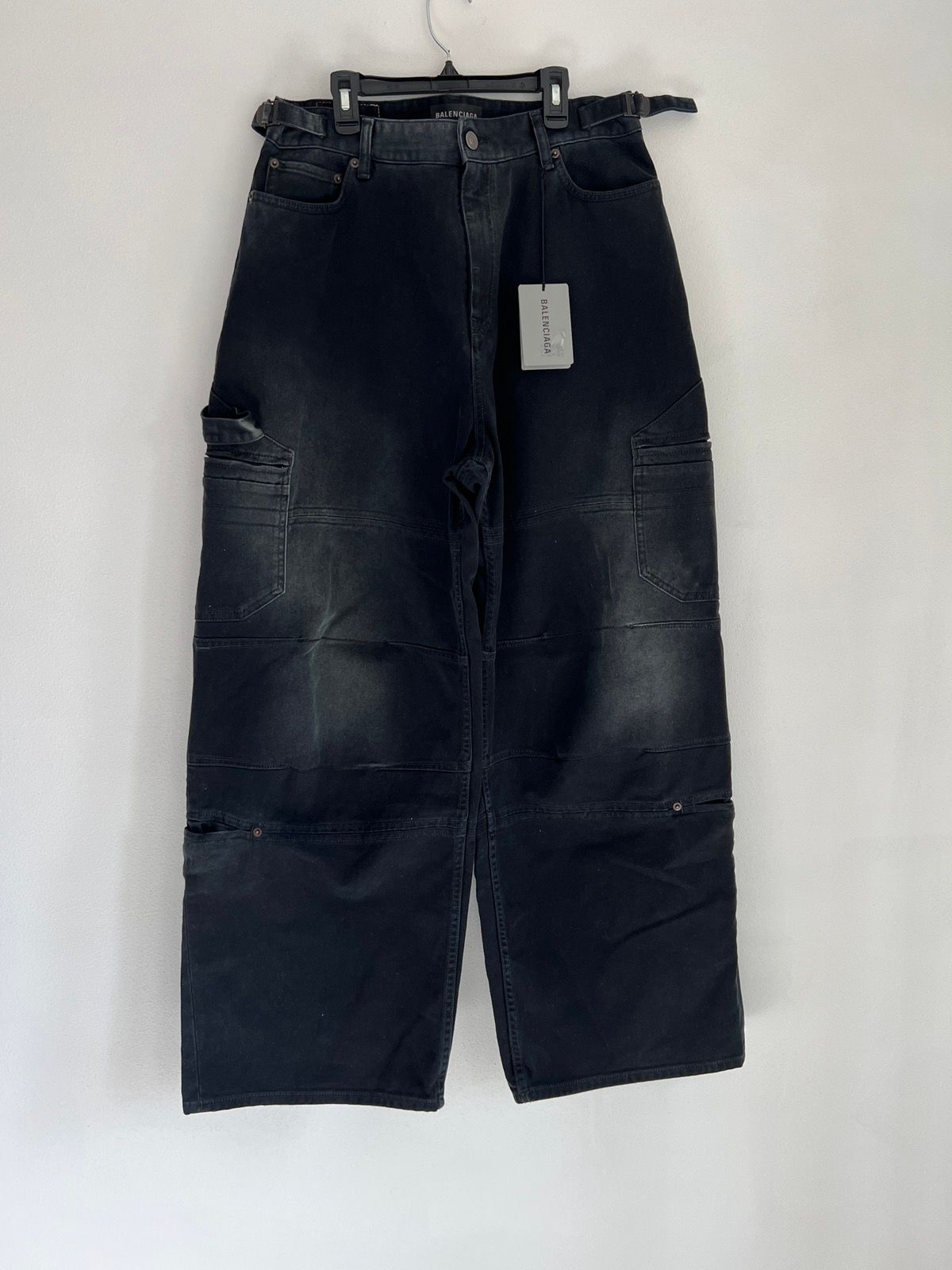 Pre-owned Balenciaga Vintage Black Baggy Carpenter Pants