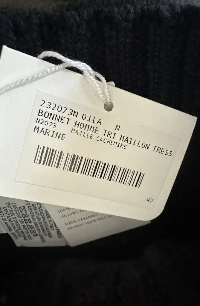 Hermes Blue Cashmere Beanie (SIZE SML Size 26 - 2 Thumbnail
