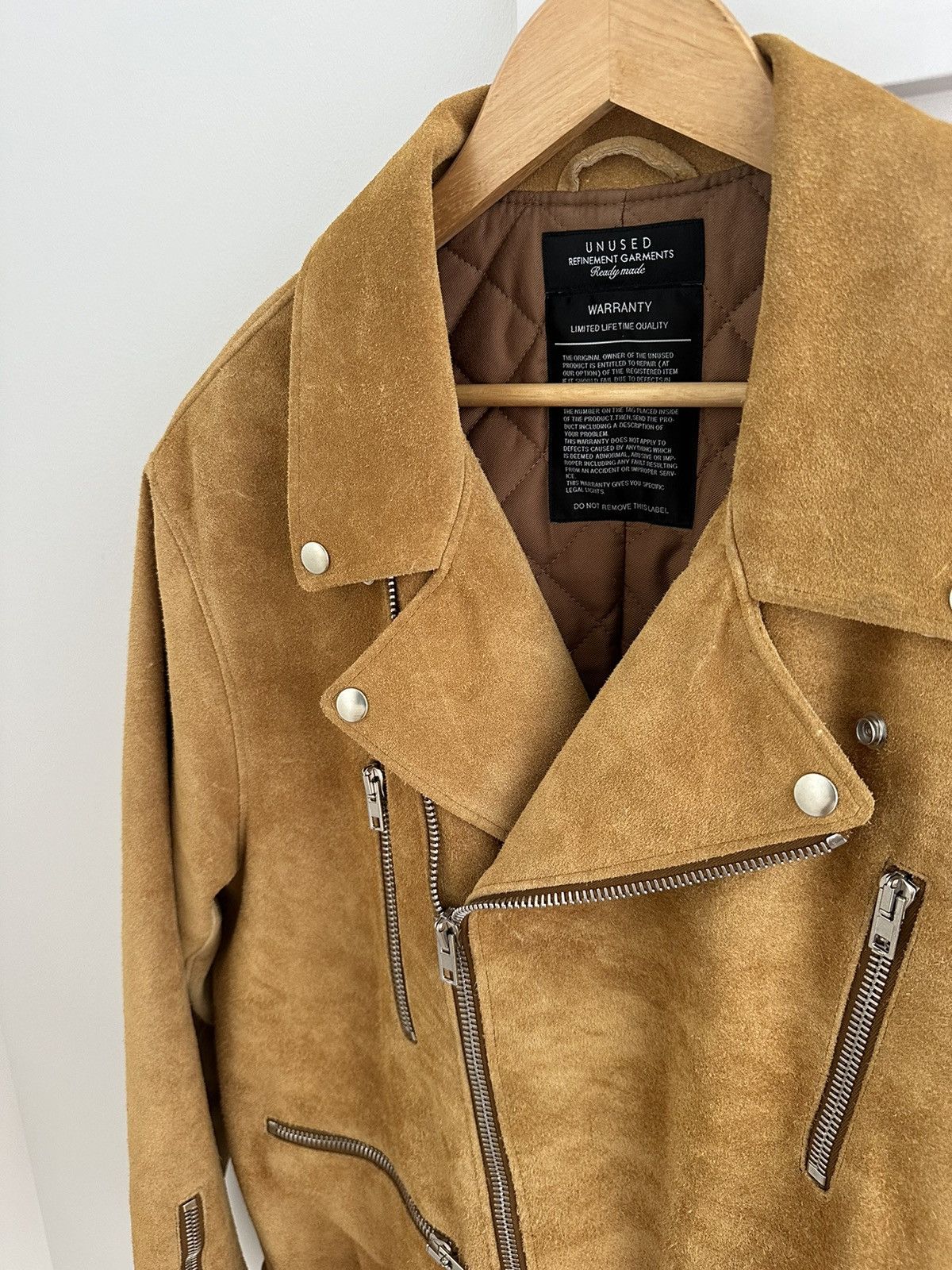Unused Biker jacket in calf suede Size US XL / EU 56 / 4 - 2 Thumbnail
