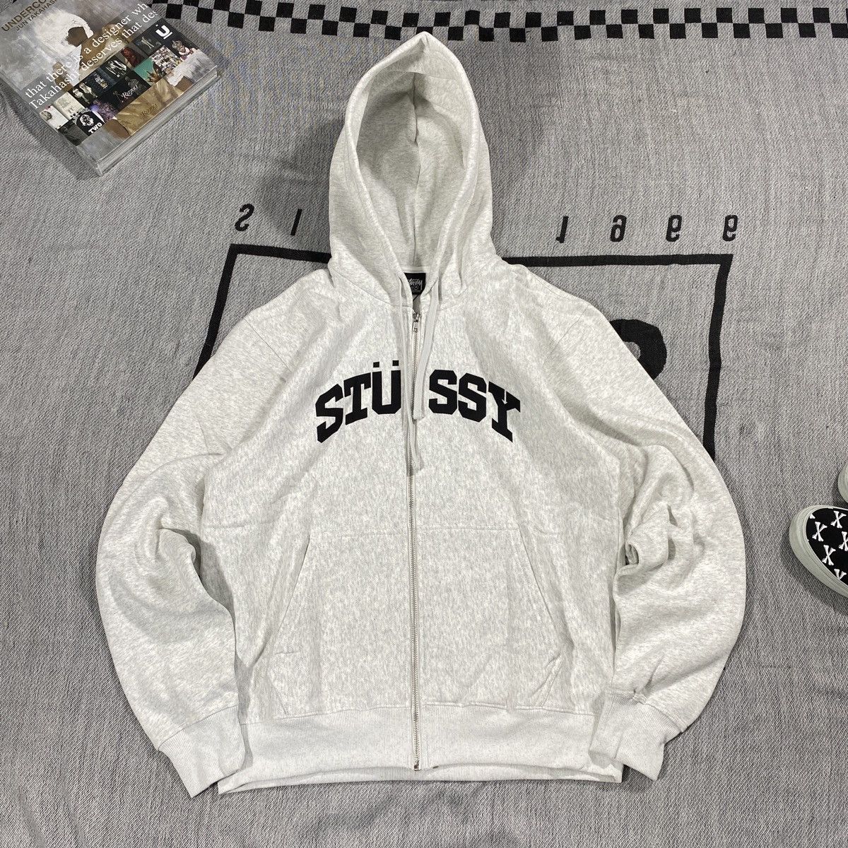 Pull Sweat à Capuche Gris Sonoma Sport - Mi-zippé, Taille L, Manches Longues
